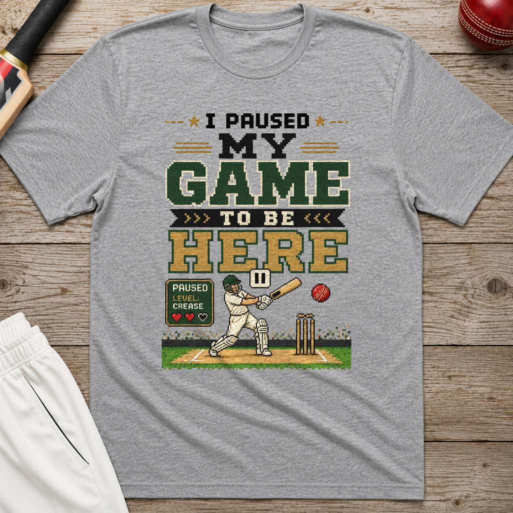 I Paused My Game To Be Here T-Shirt - Sport Grey