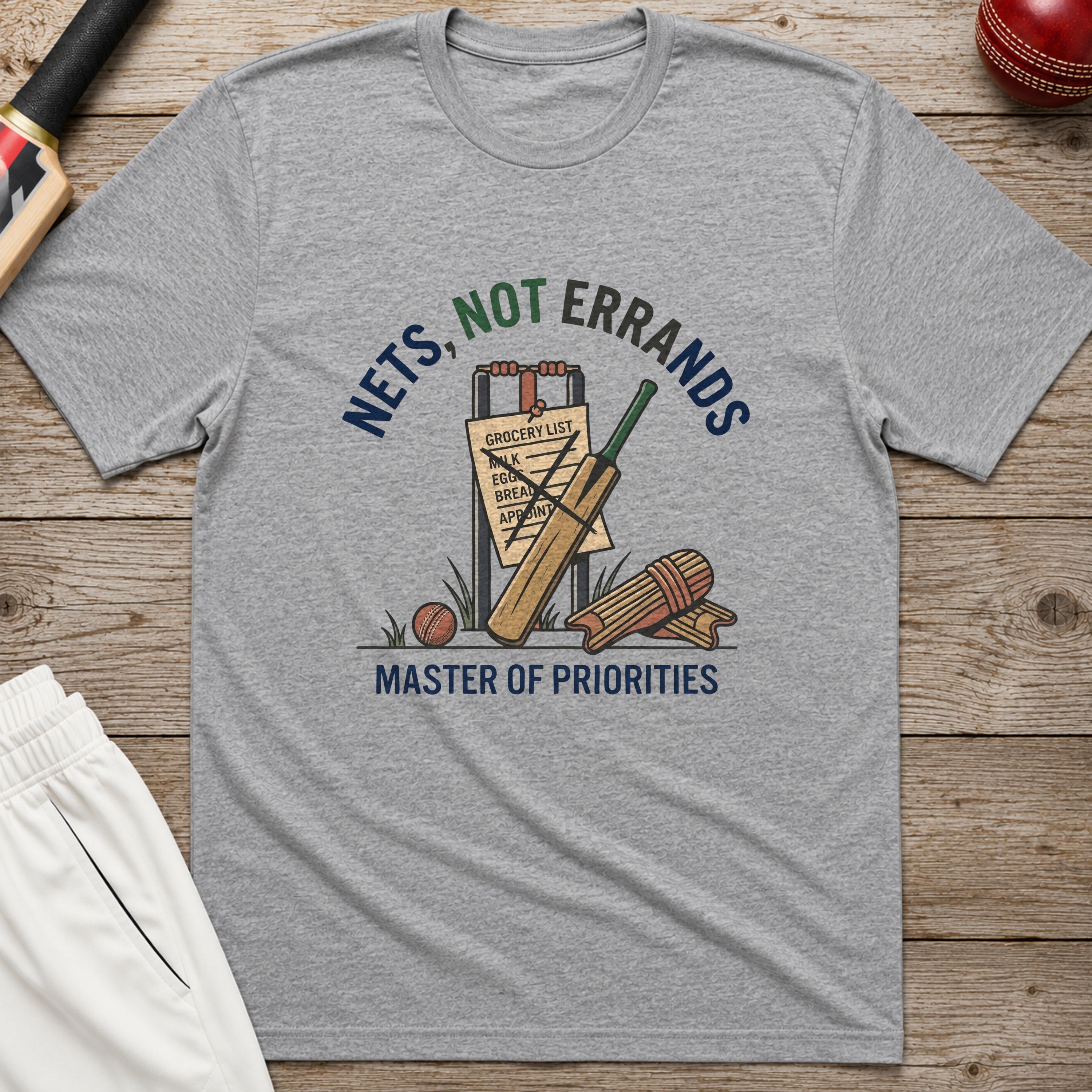 Nets Not Errands T-Shirt - Sport Grey
