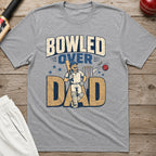 Bowled Over Dad T-Shirt - Sport Grey