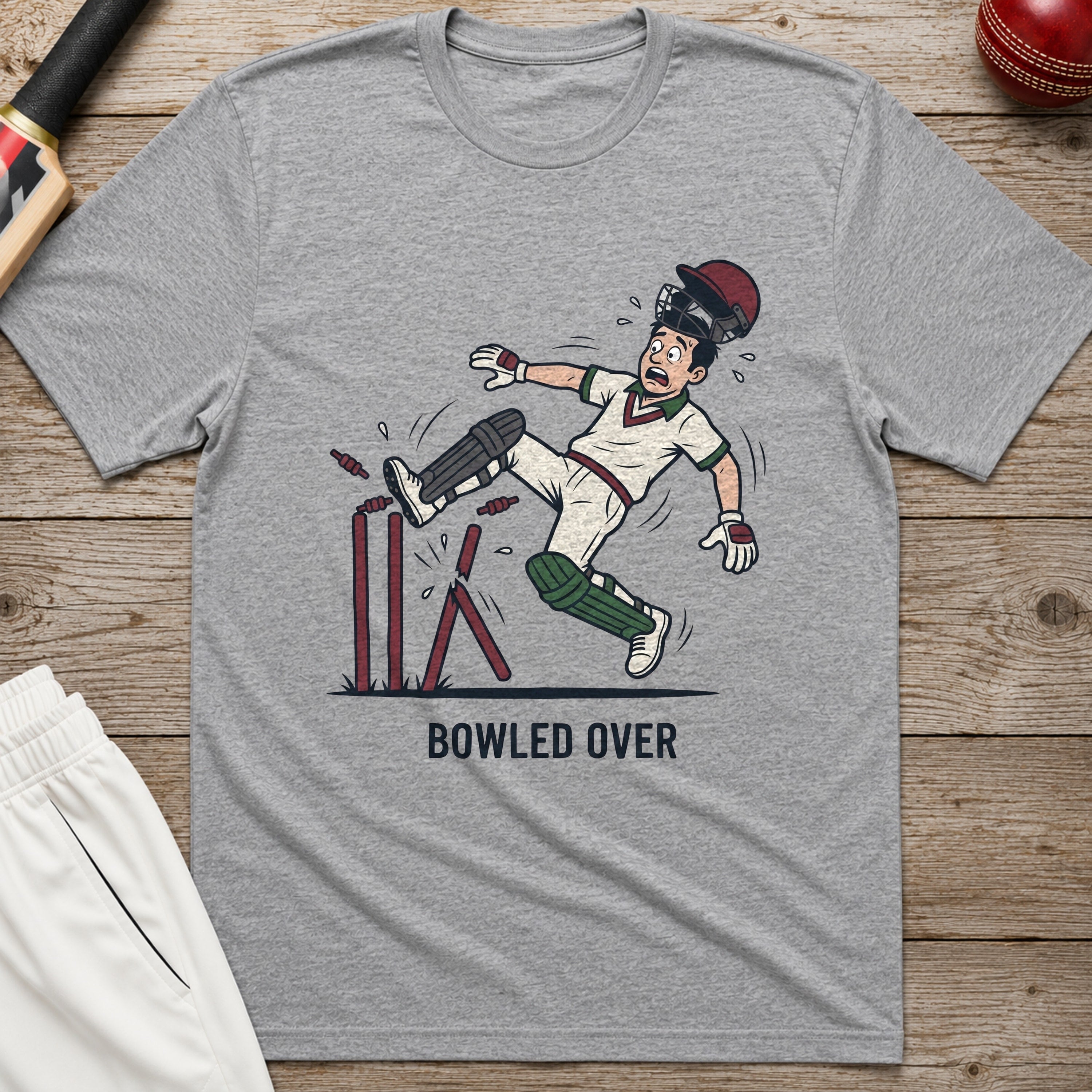 Bowled Over T-Shirt - Sport Grey