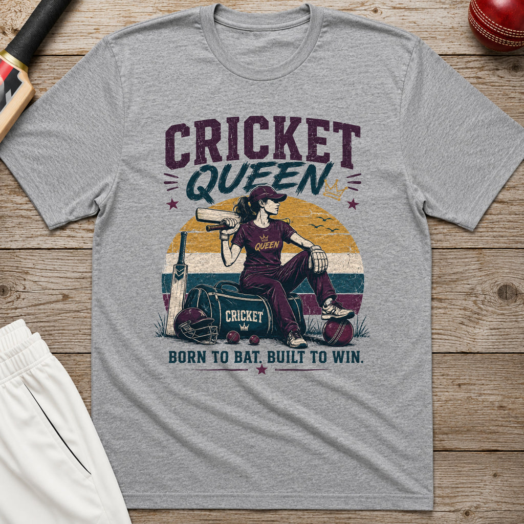 Cricket Queen T-Shirt - Sport Grey