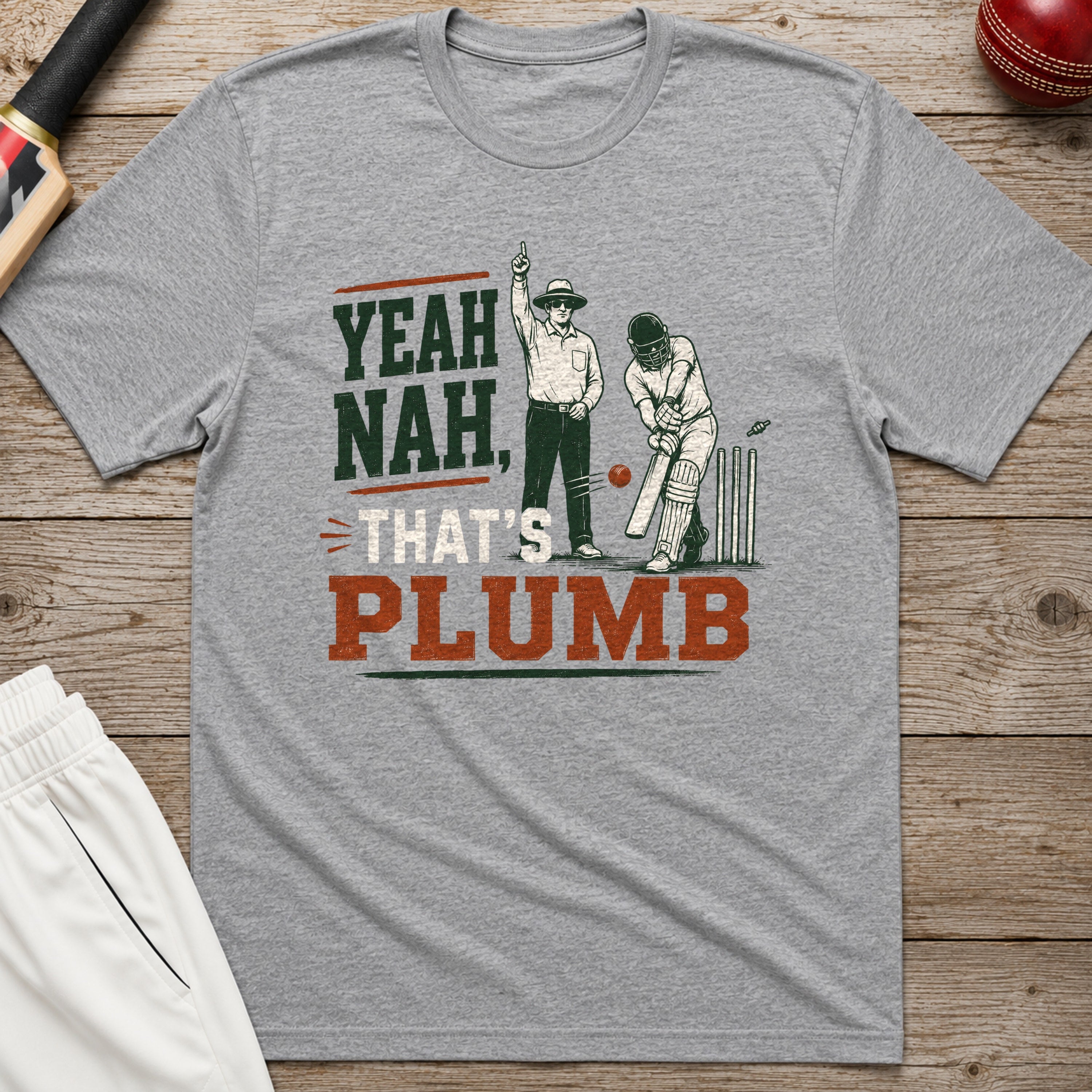 Yeah Nah Thats Plumb T-Shirt - Sport Grey