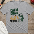 Calm Down Its Just A Wicket T-Shirt - Sport Grey
