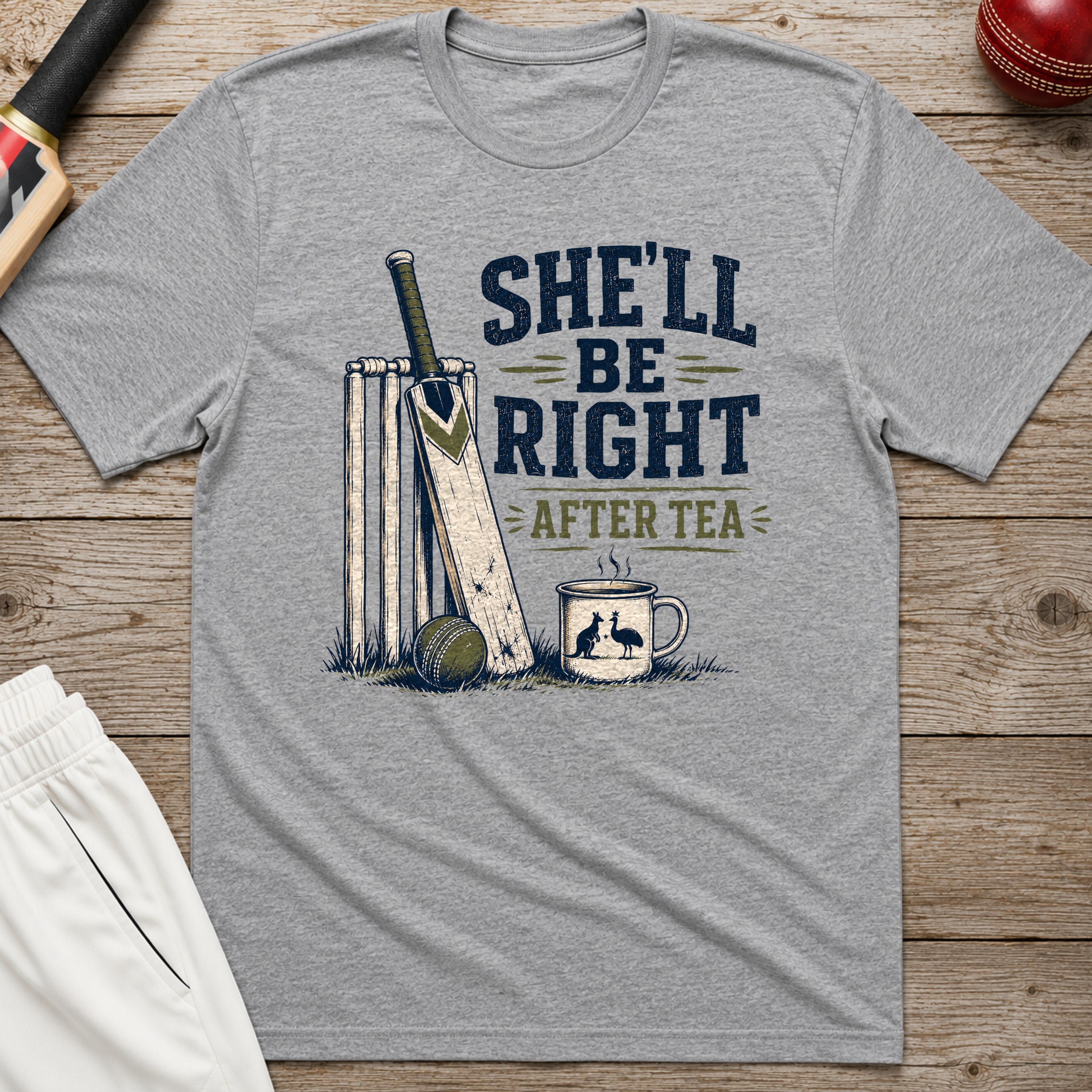 Shell Be Right After Tea T-Shirt - Sport Grey