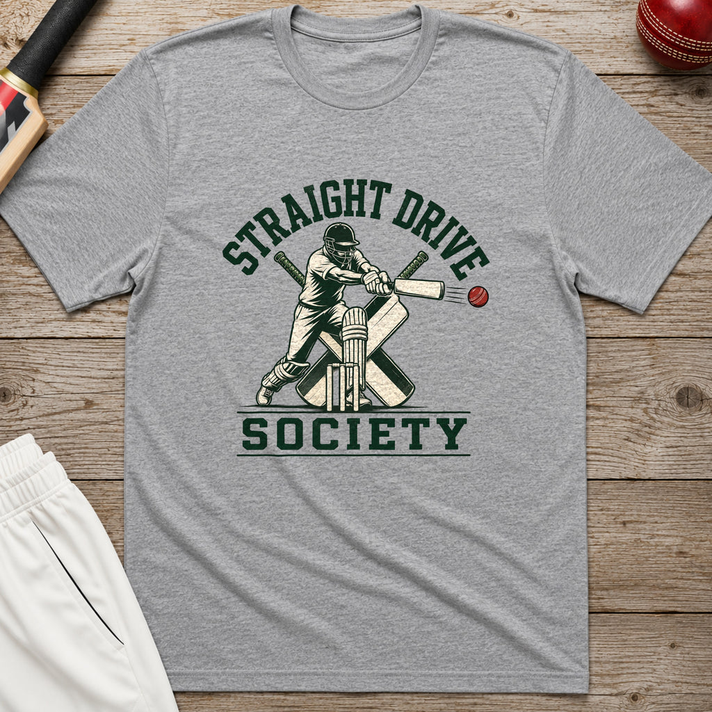Straight Drive Society T-Shirt - Sport Grey