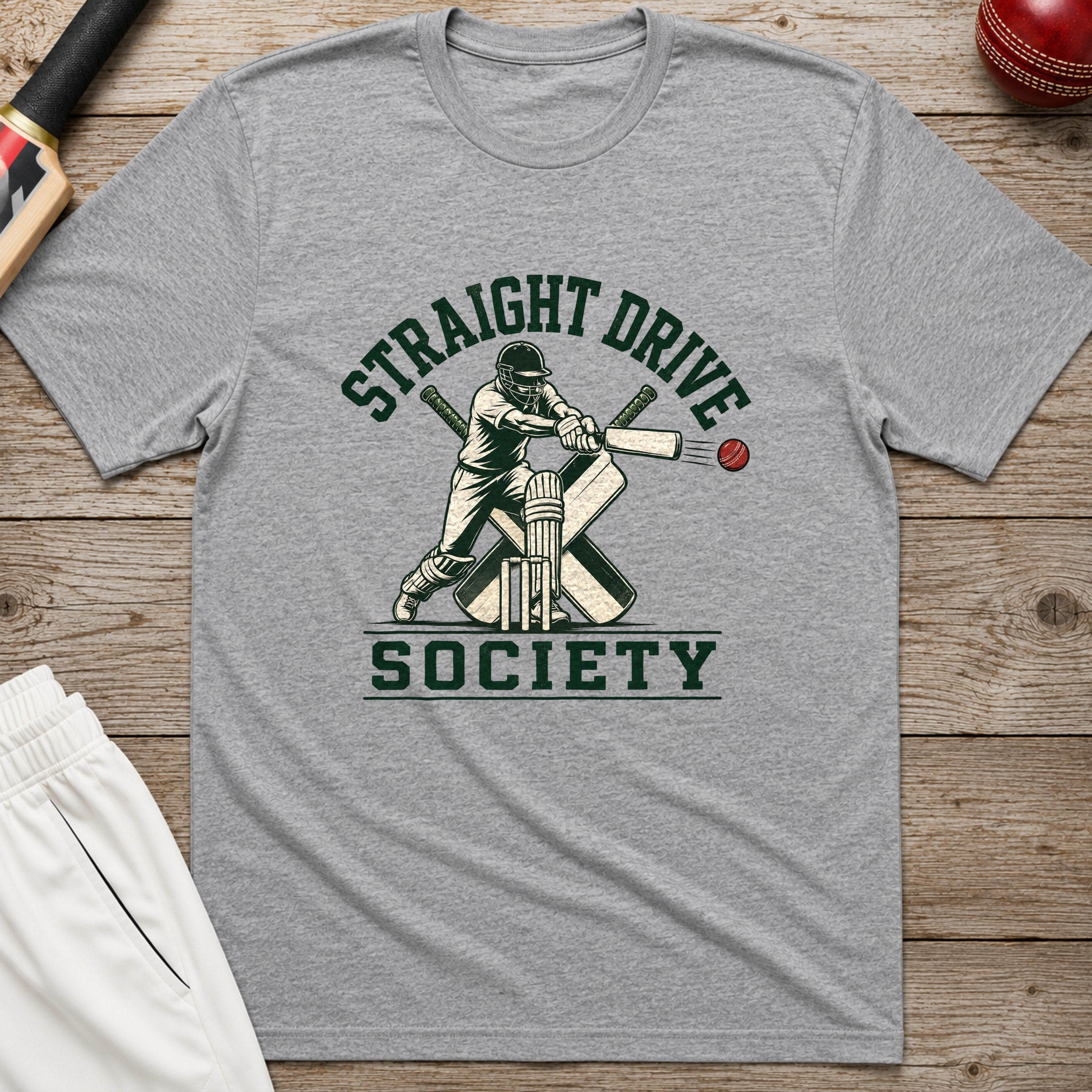 Straight Drive Society T-Shirt - Sport Grey