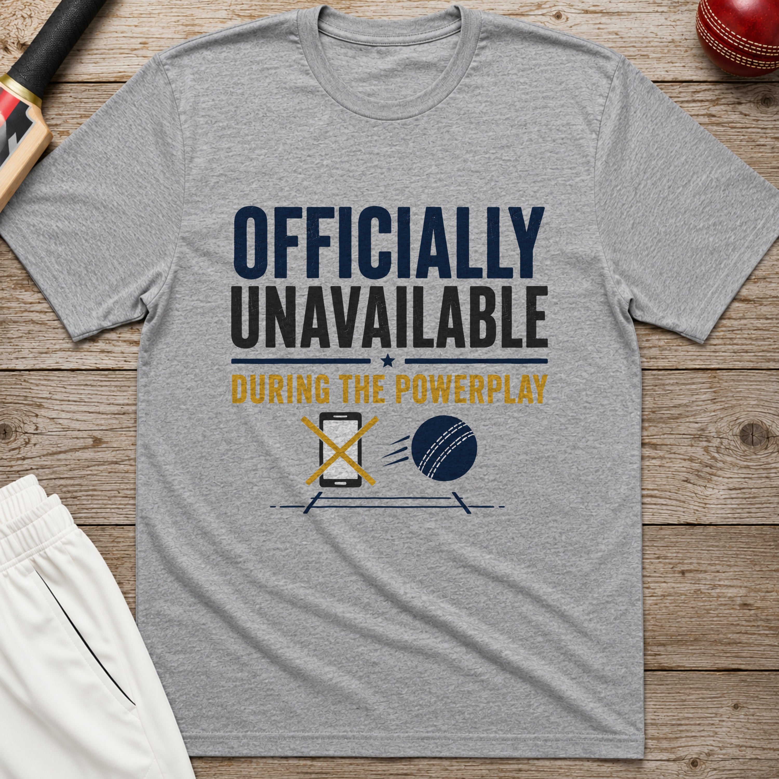 Officially Unavailable During The Powerplay T-Shirt - Sport Grey