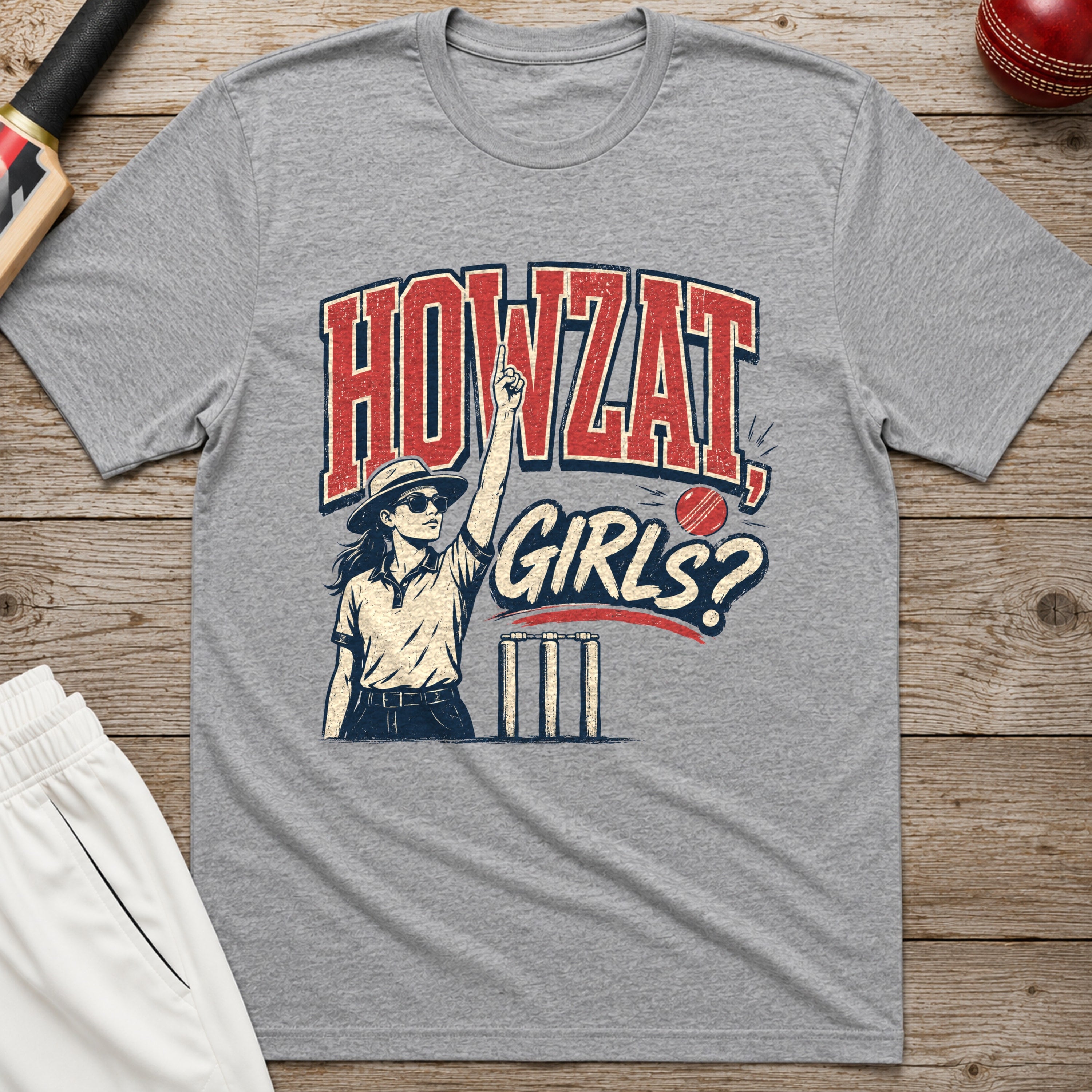 Howzat Girls T-Shirt - Sport Grey