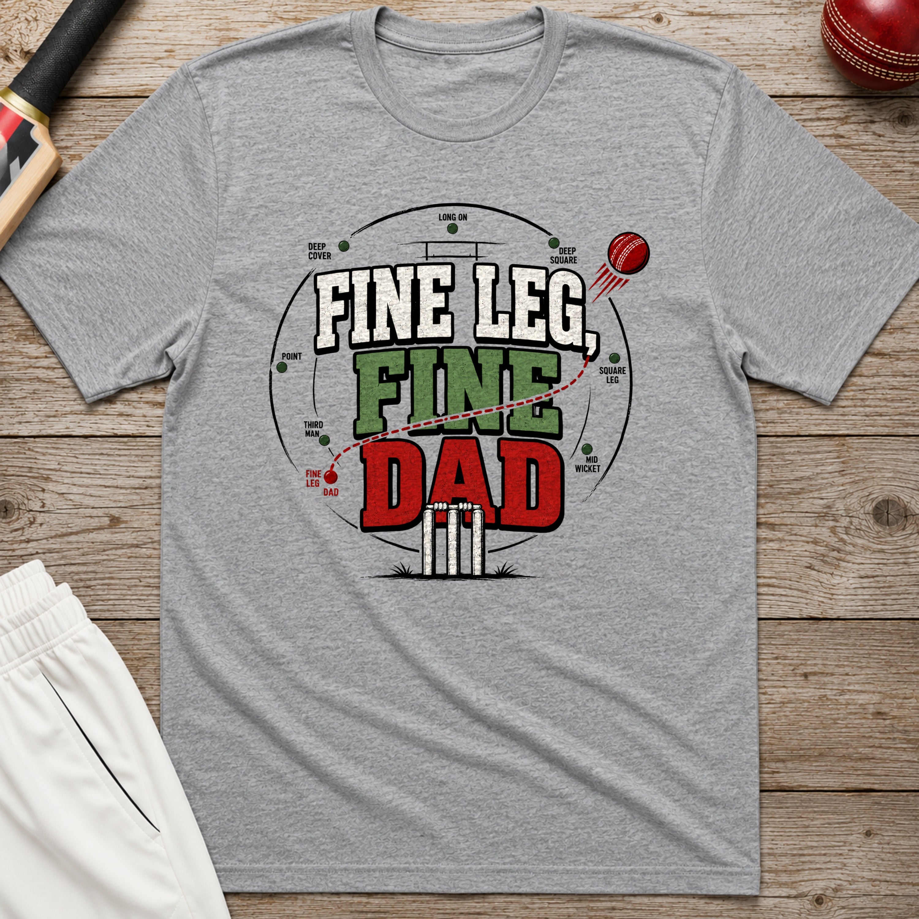 Fine Leg Fine Dad T-Shirt - Sport Grey