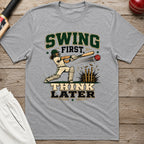 Swing First Think Later T-Shirt - Sport Grey