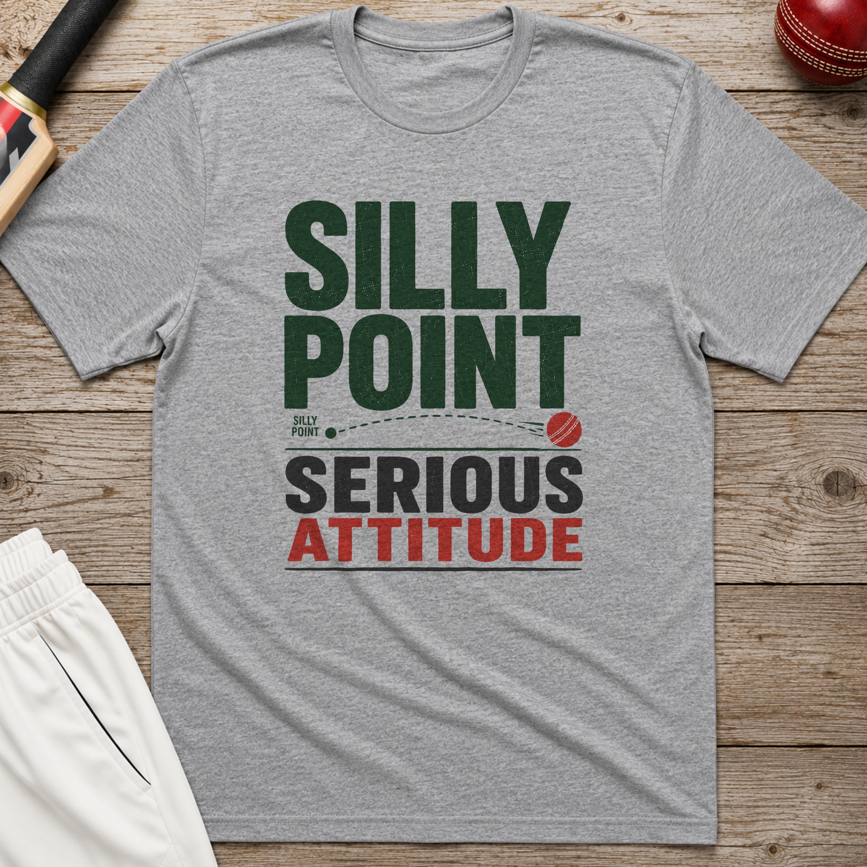 Silly Point Serious Attitude T-Shirt - Sport Grey