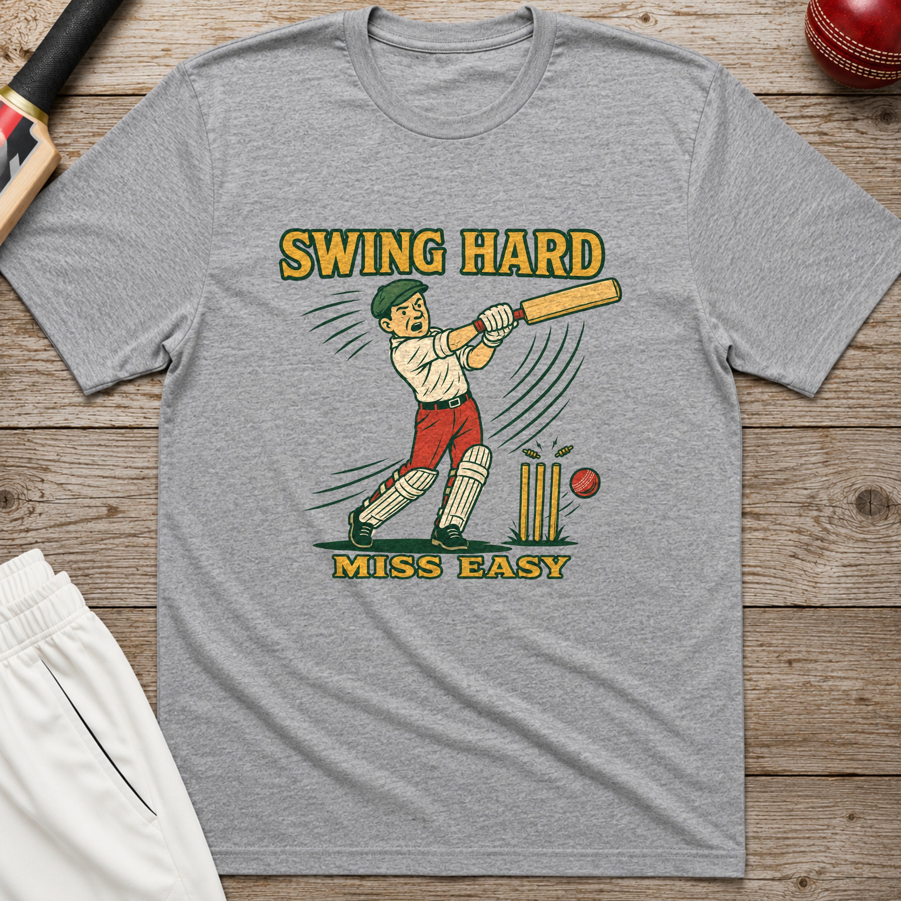 Swing Hard Miss Easy T-Shirt - Sport Grey