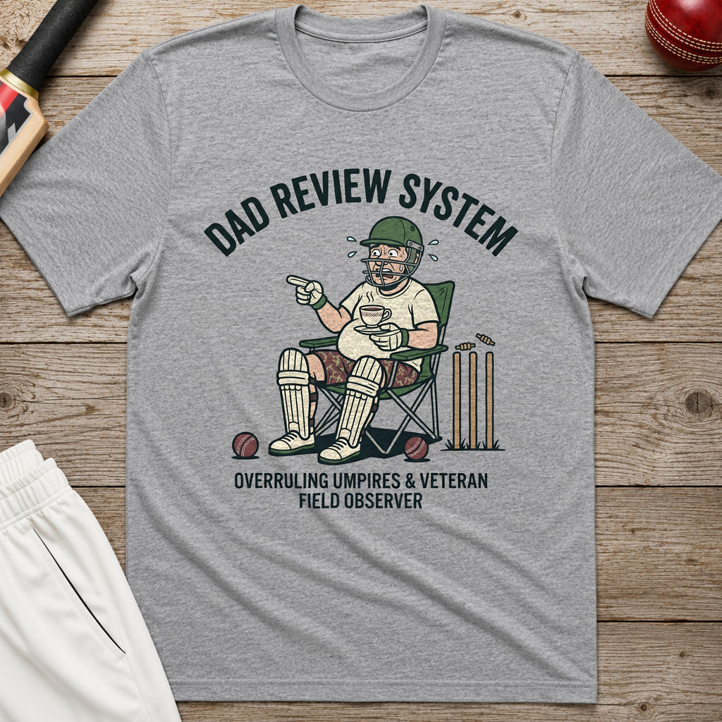 Dad Review System T-Shirt - Sport Grey