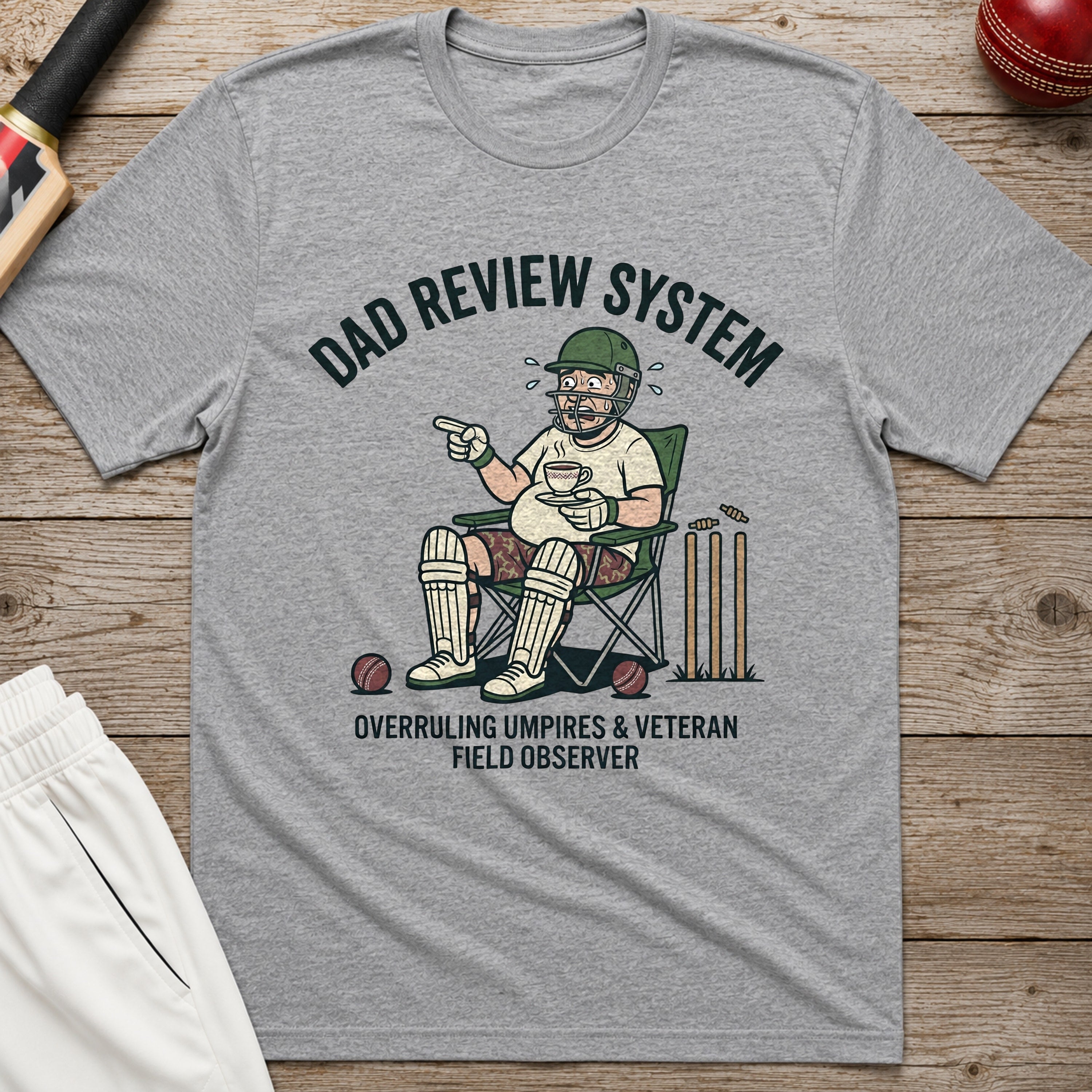 Dad Review System T-Shirt - Sport Grey