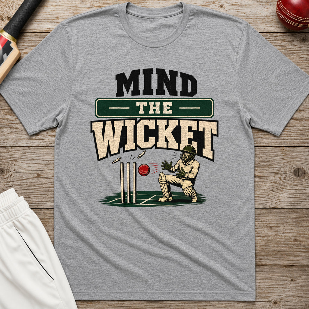 Mind The Wicket T-Shirt - Sport Grey