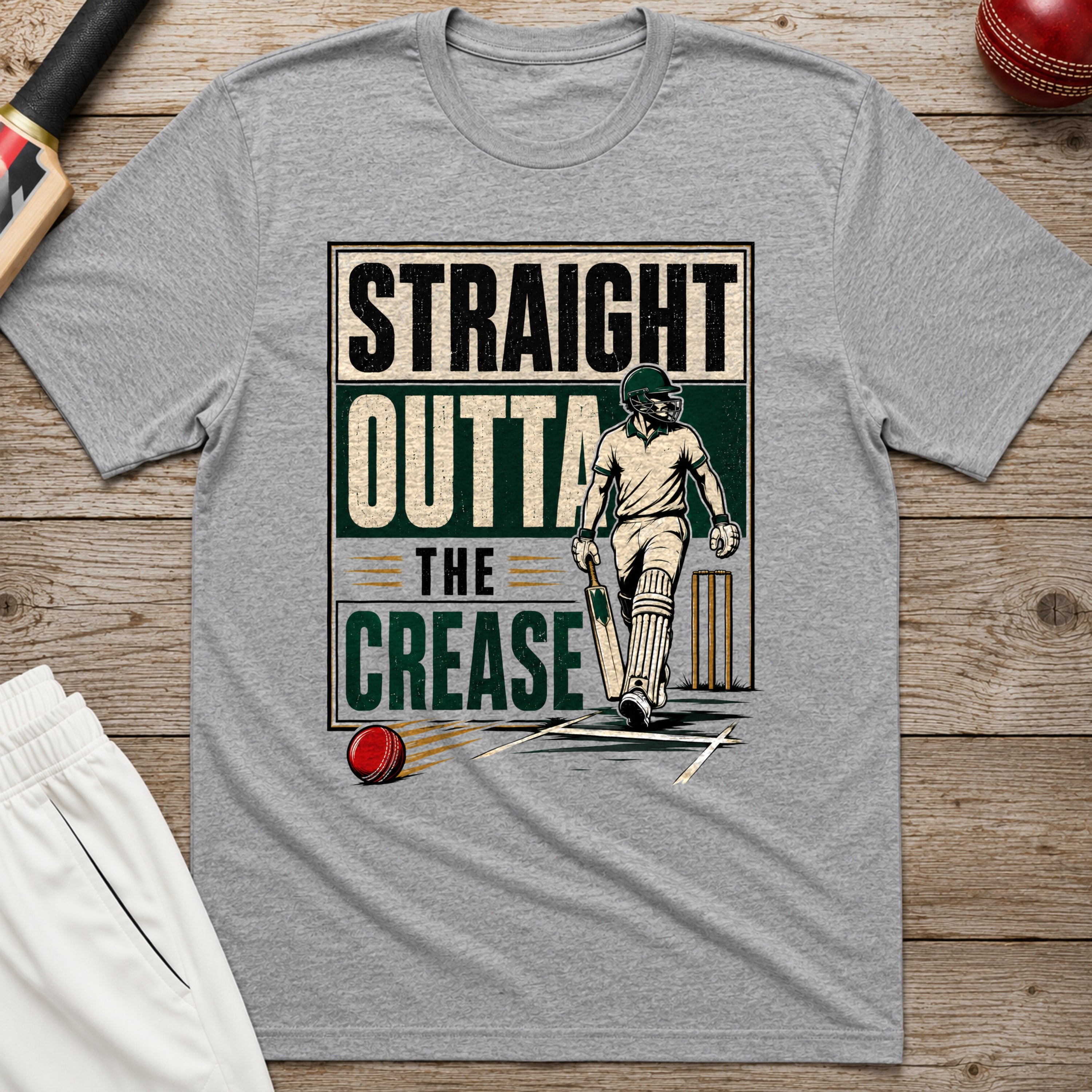 Straight Outta The Crease T-Shirt - Sport Grey