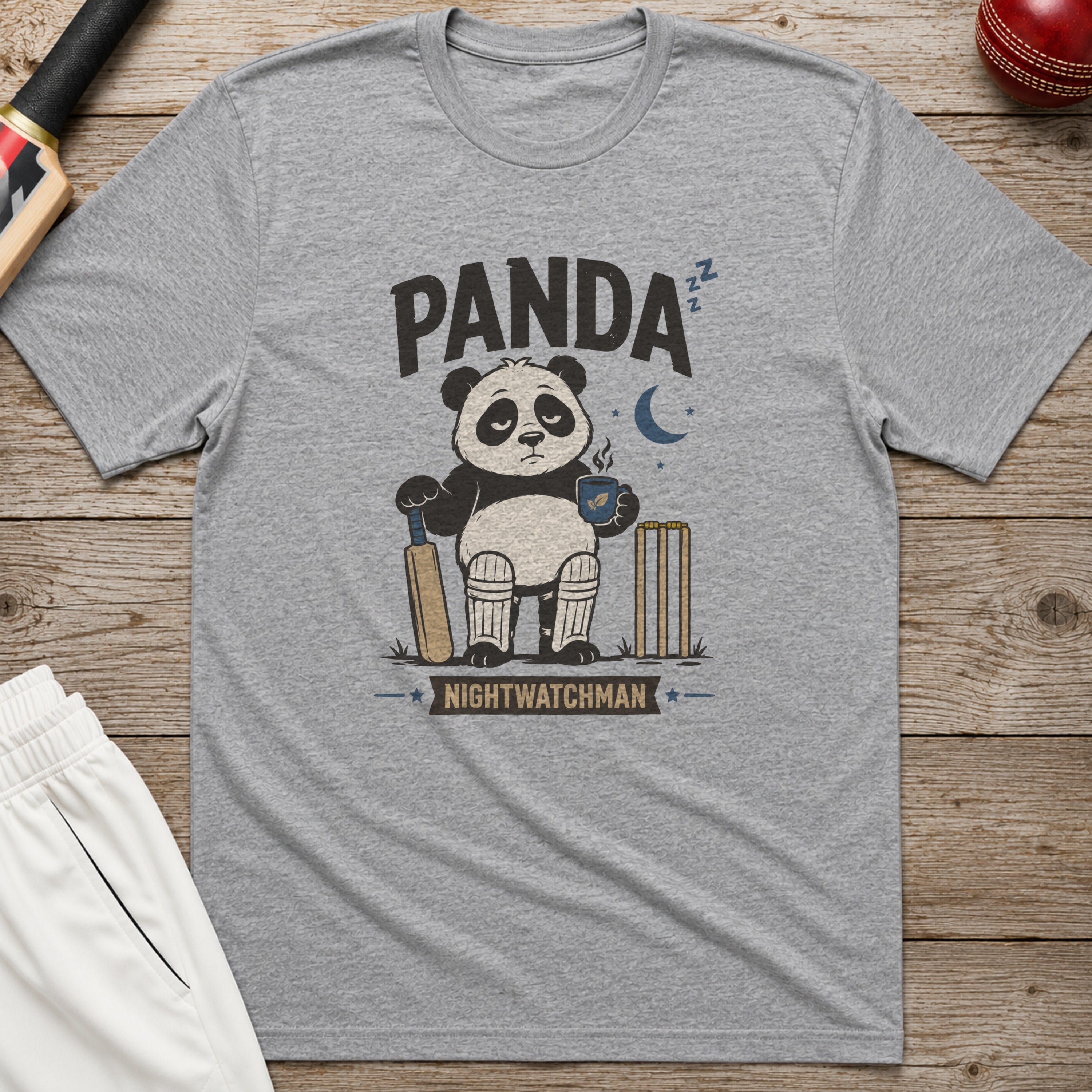 Panda Nightwatchman T-Shirt - Sport Grey