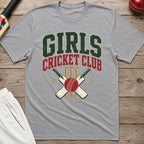Girls Cricket Club T-Shirt - Sport Grey