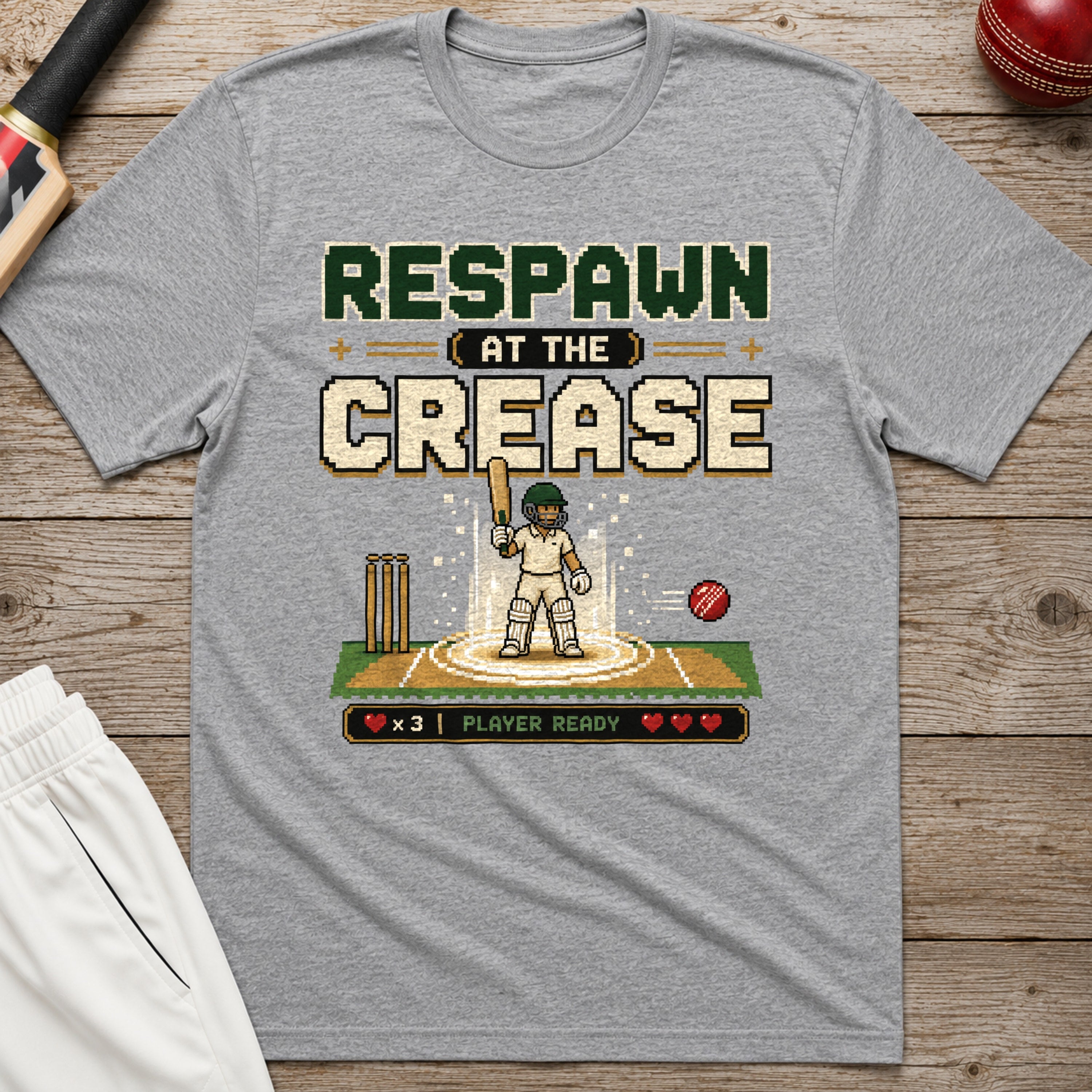 Respawn At The Crease T-Shirt - Sport Grey