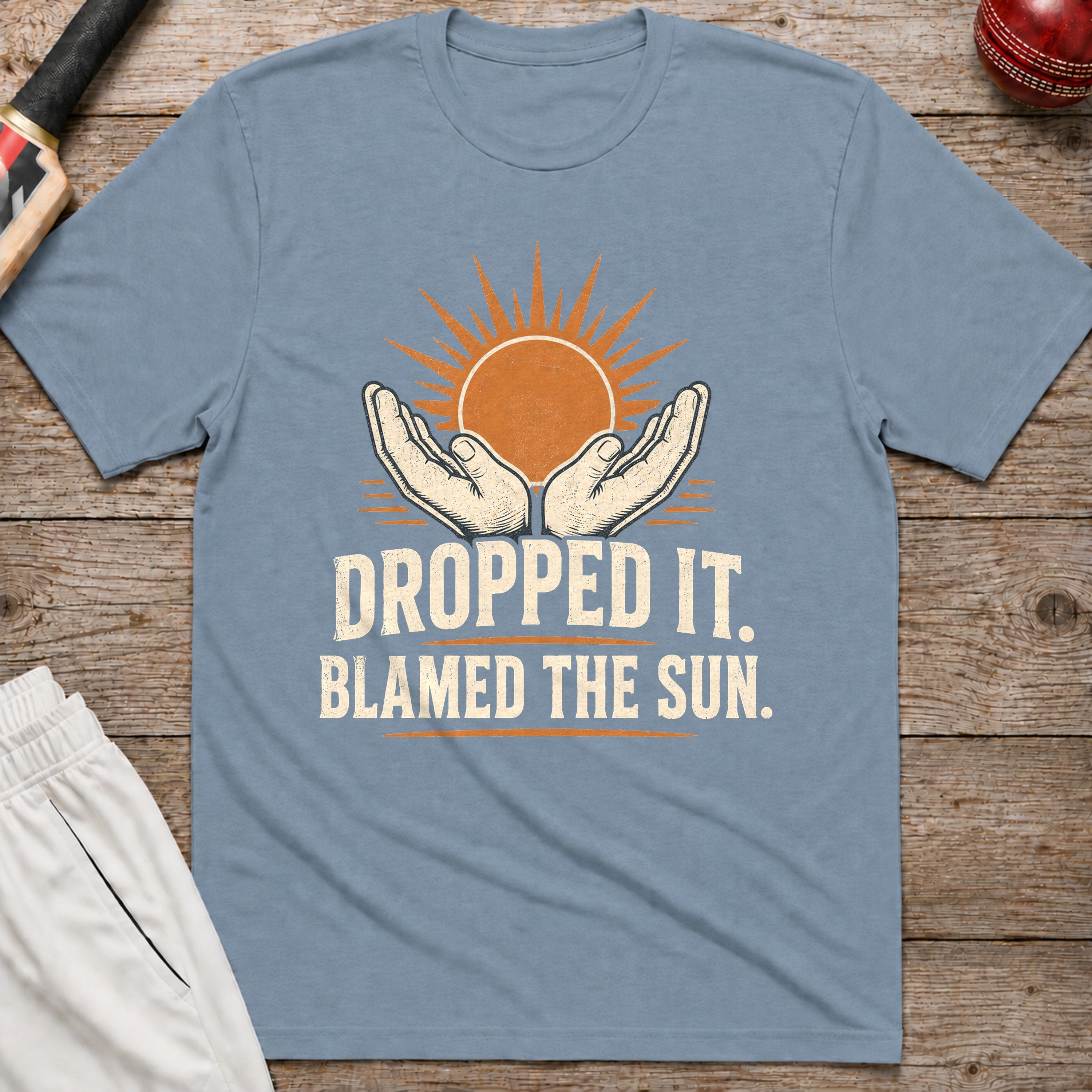 Dropped It Blamed The Sun T-Shirt - Stone Blue