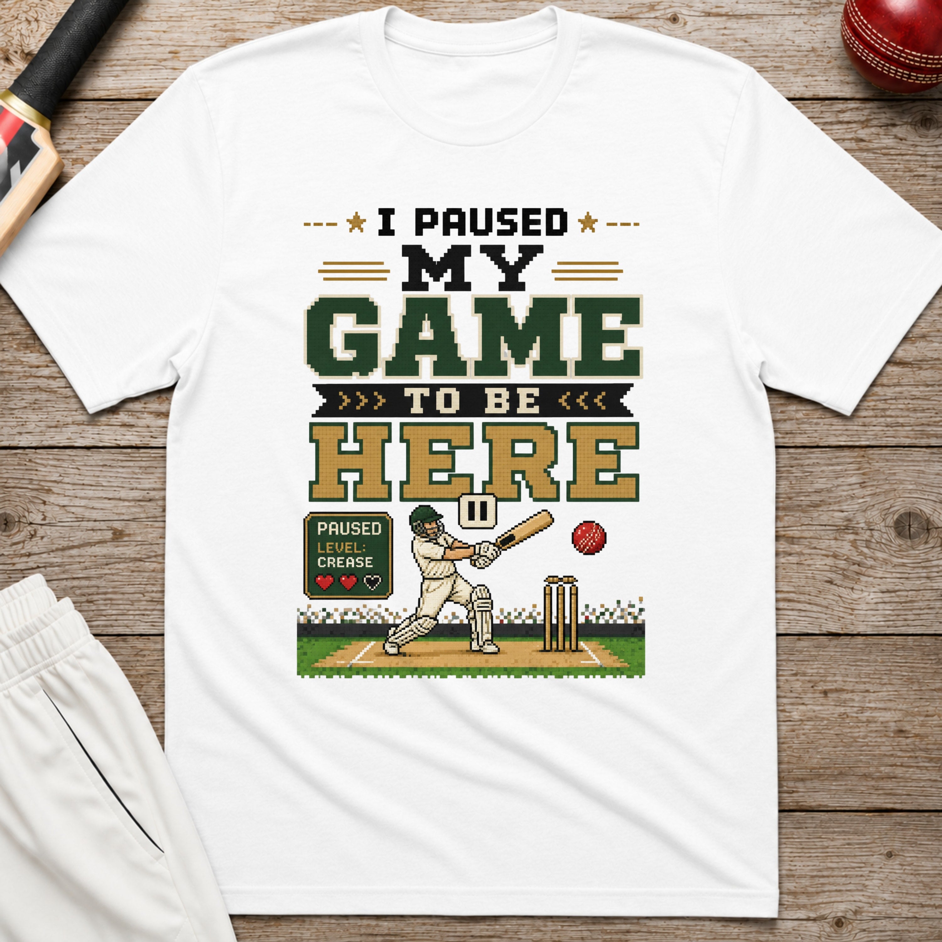 I Paused My Game To Be Here T-Shirt - White