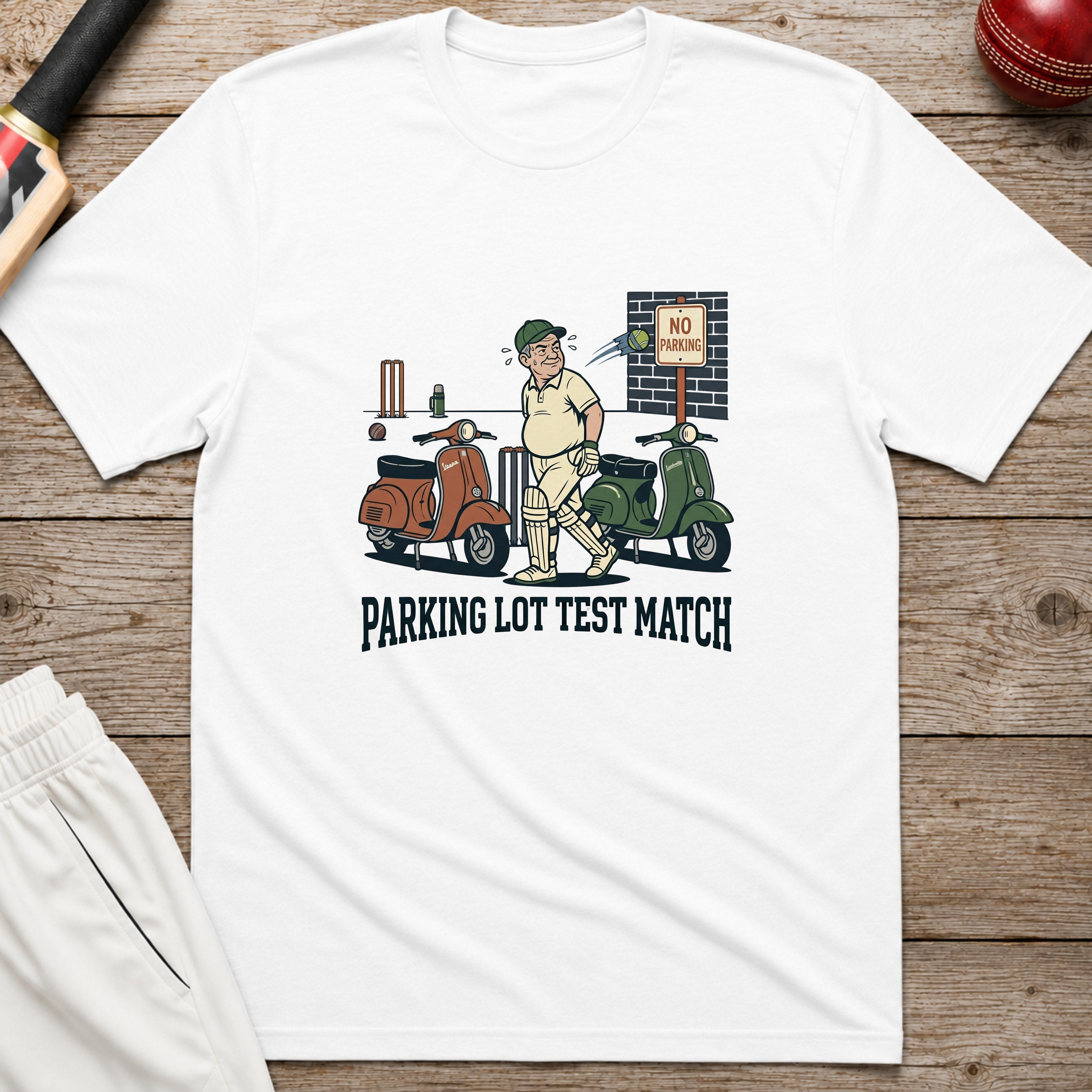 Parking Lot Test Match T-Shirt - White