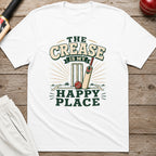 The Crease Is My Happy Place T-Shirt - White