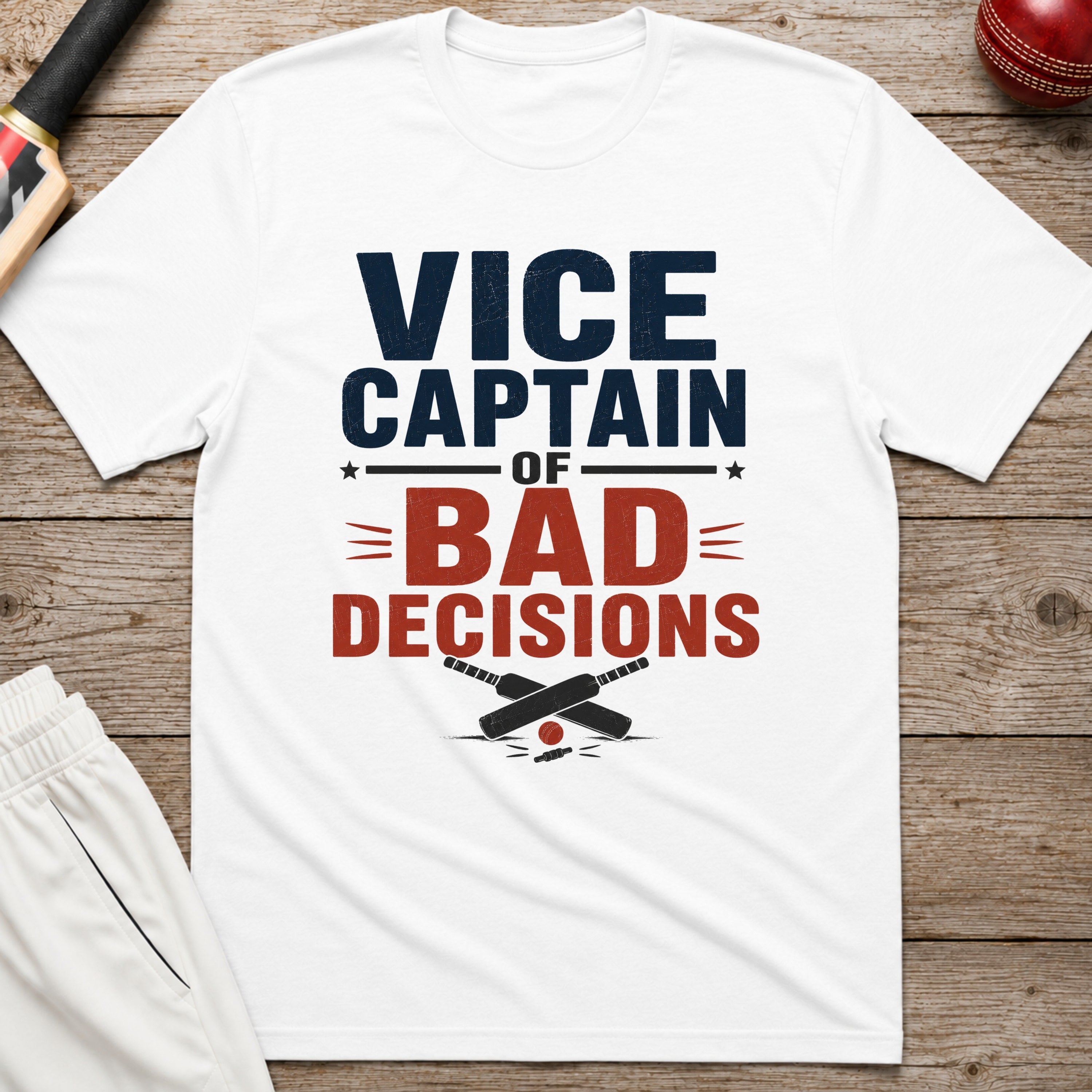Vice Captain Of Bad Decisions T-Shirt - White