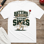 Batting Lashes Hitting Sixes T-Shirt - White