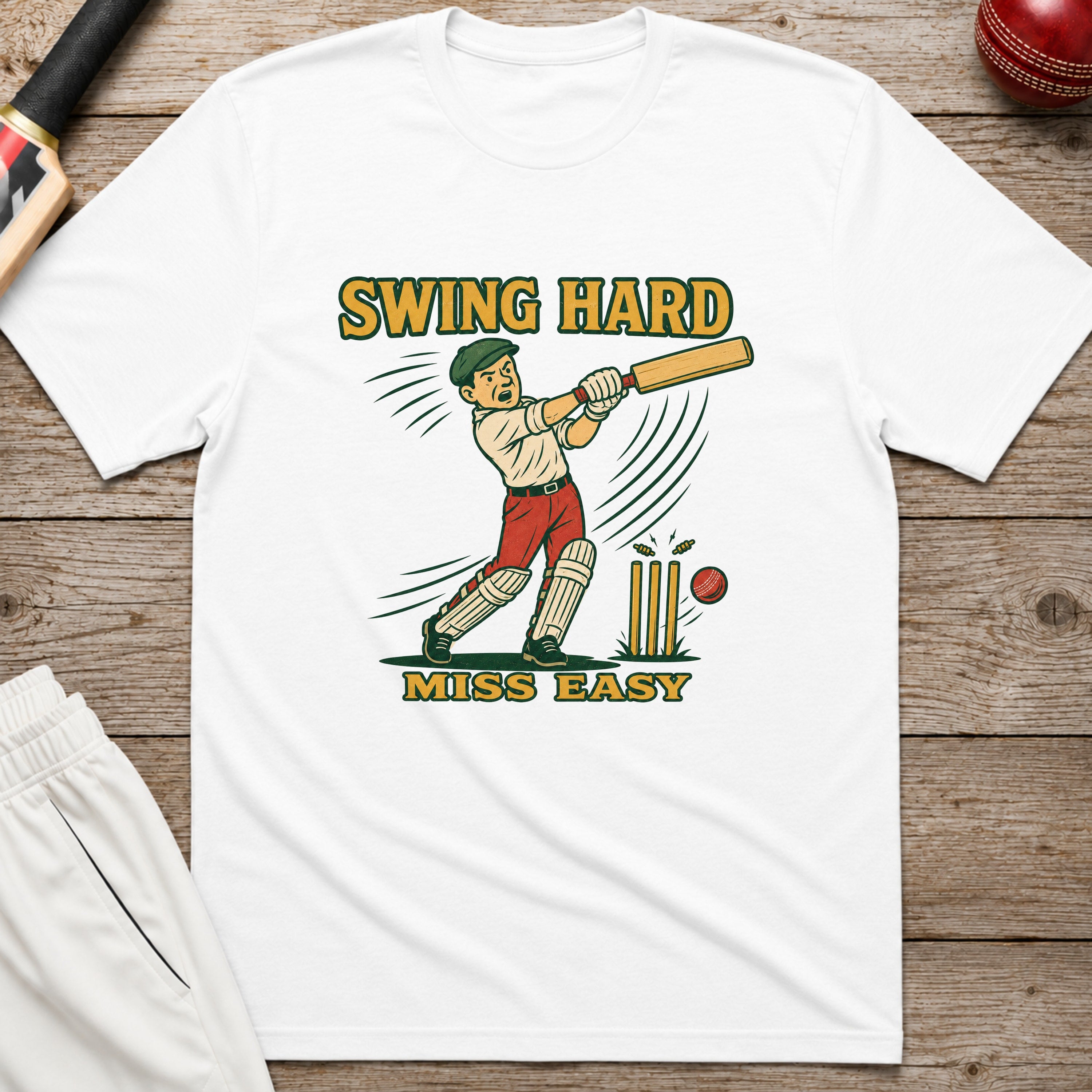 Swing Hard Miss Easy T-Shirt - White