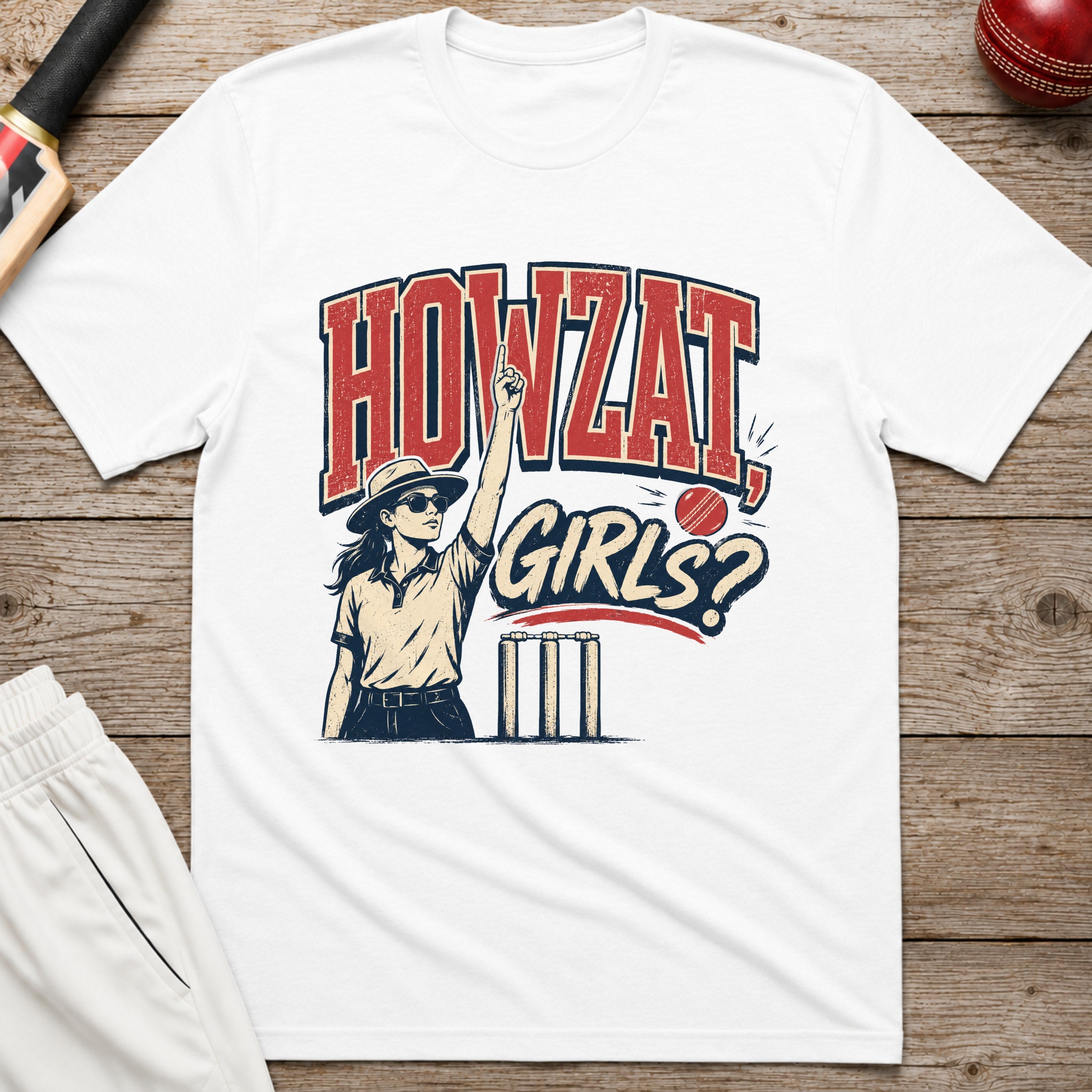 Howzat Girls T-Shirt - White