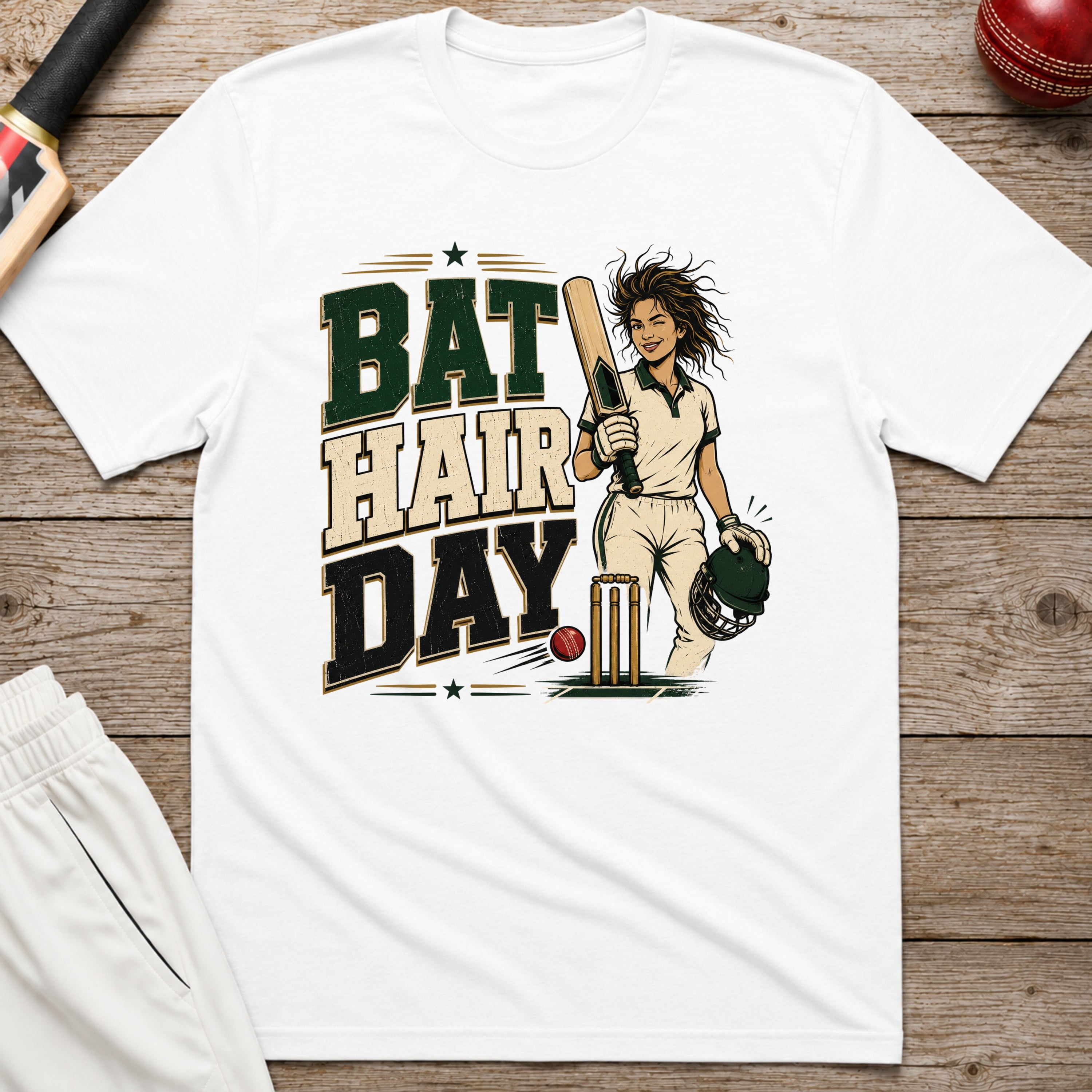 Bat Hair Day T-Shirt - White