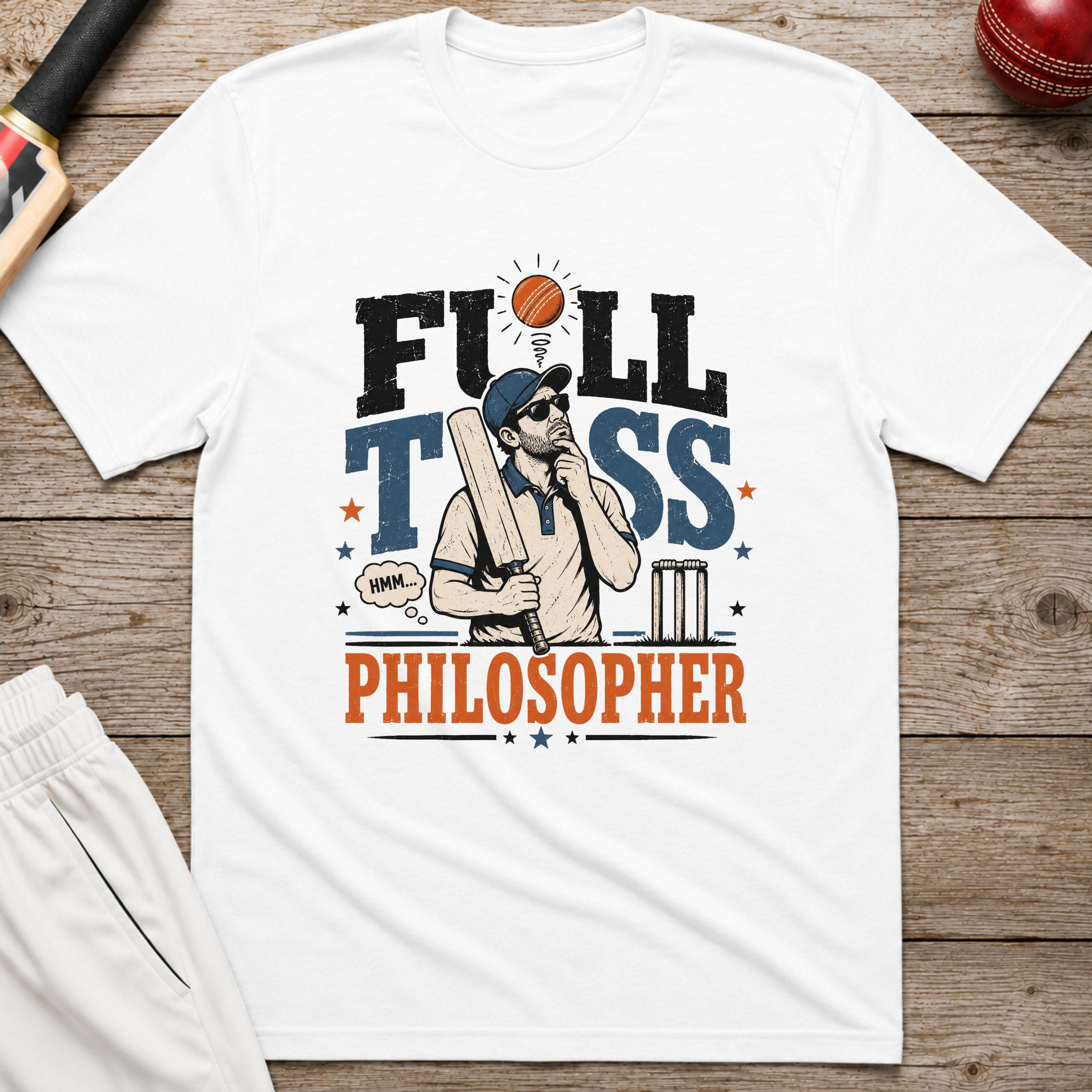 Full Toss Philosopher T-Shirt - White