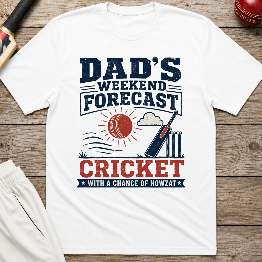 Dads Weekend Forecast T-Shirt - White