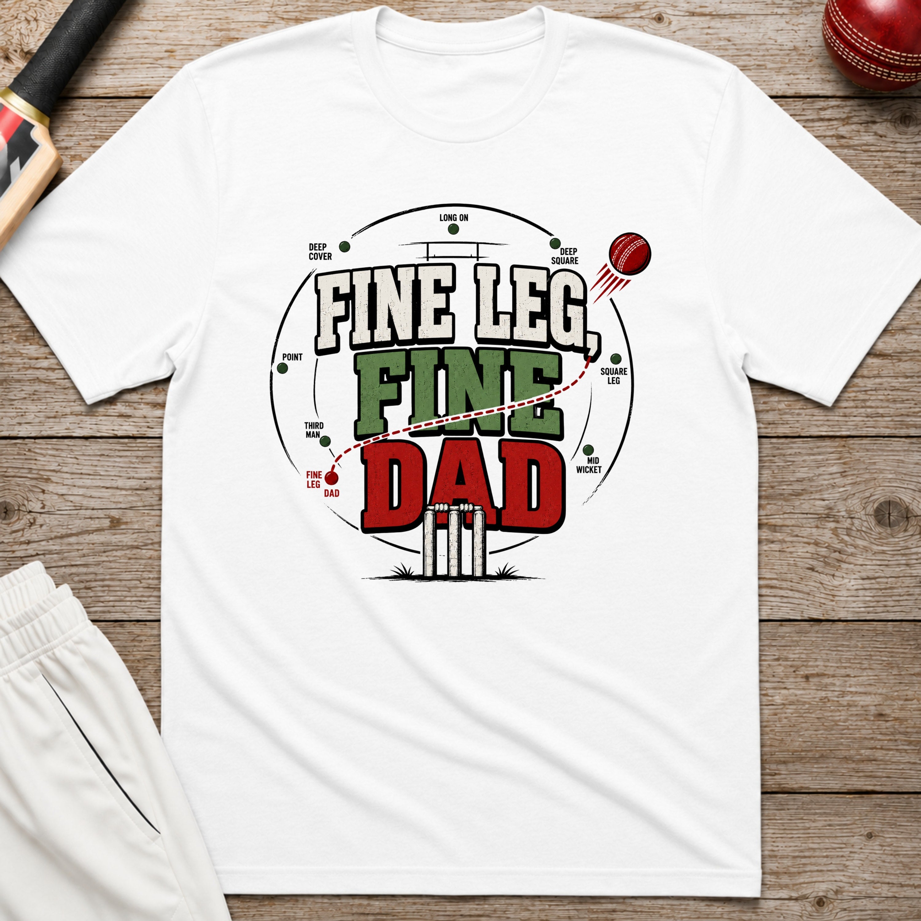 Fine Leg Fine Dad T-Shirt - White
