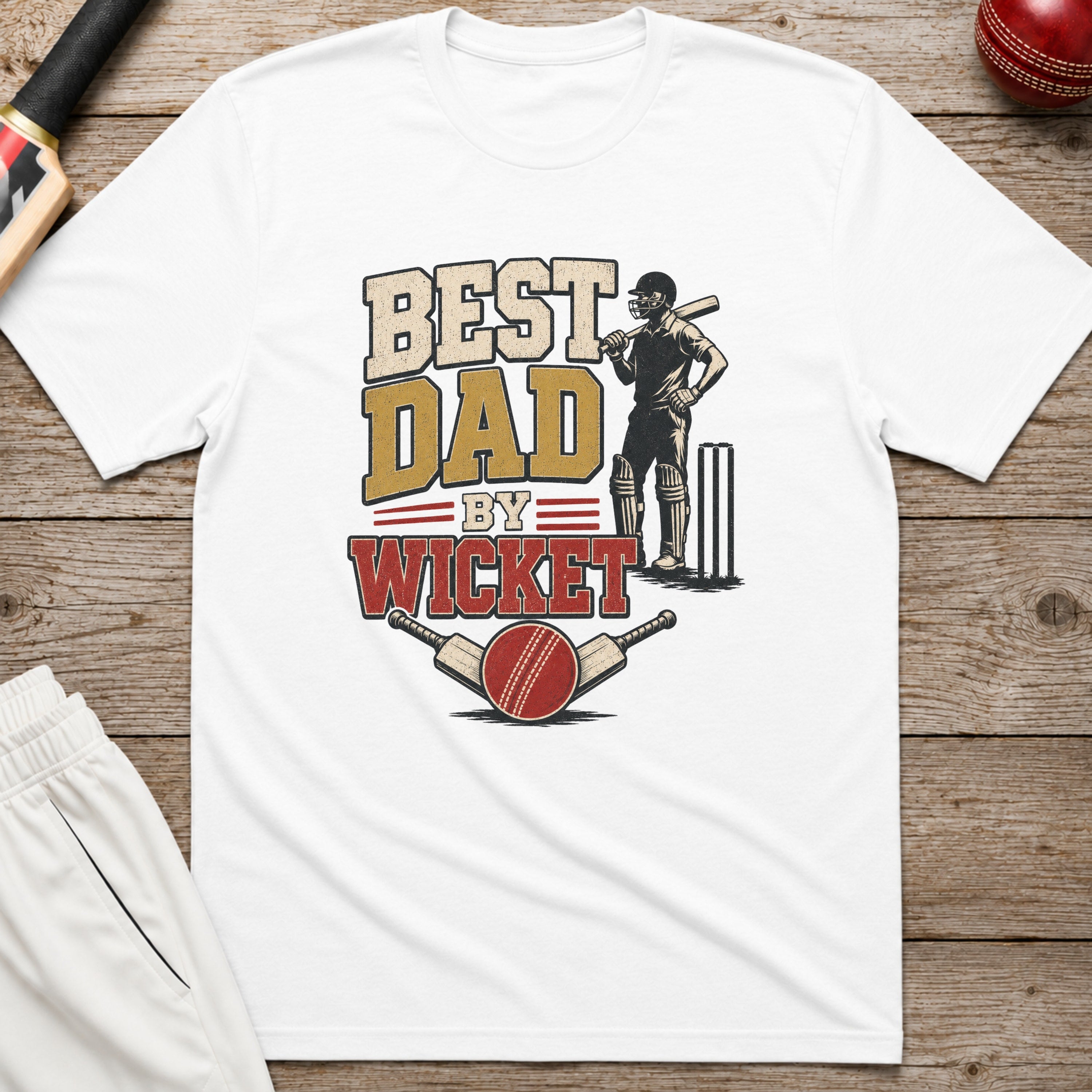 Best Dad By Wicket T-Shirt - White