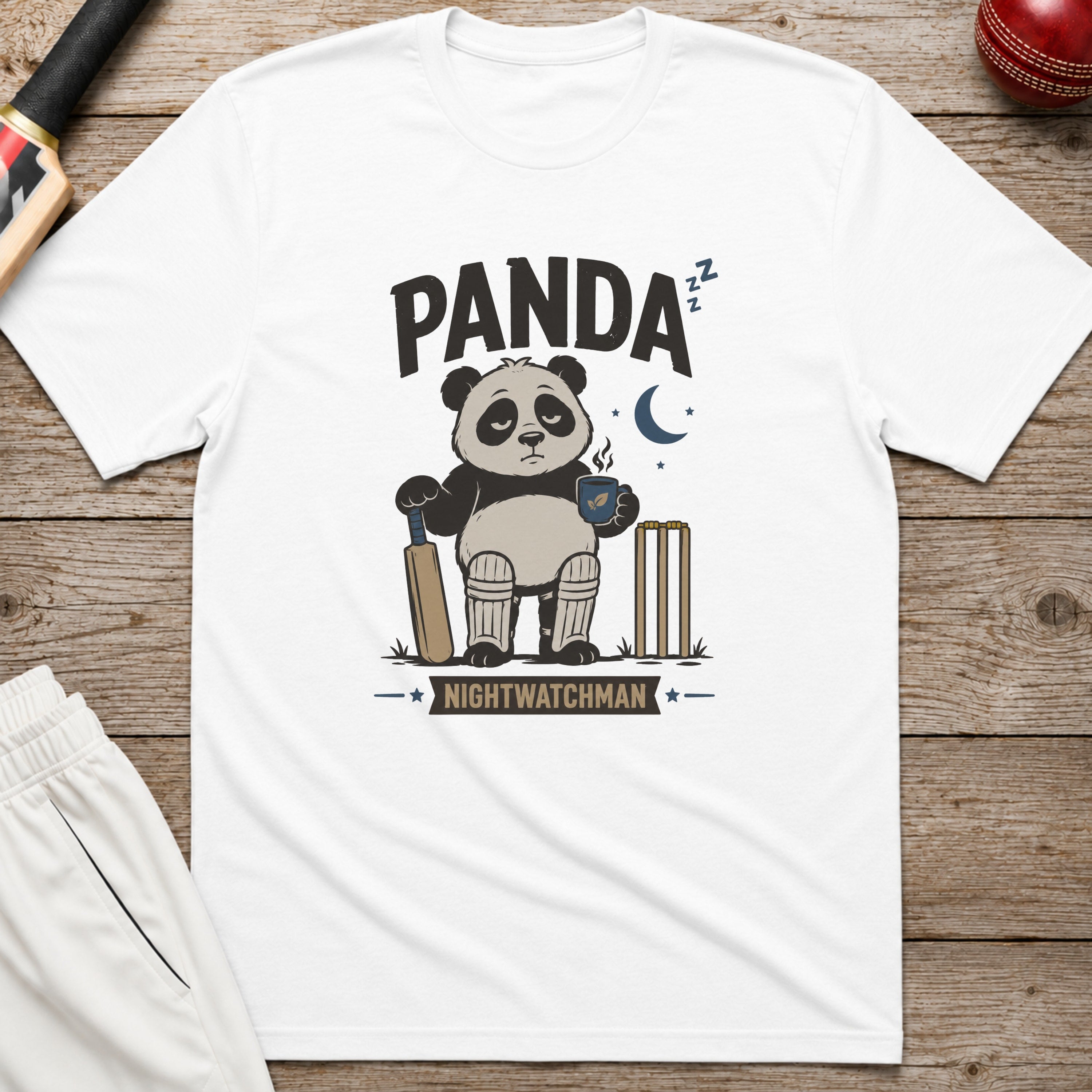 Panda Nightwatchman T-Shirt - White