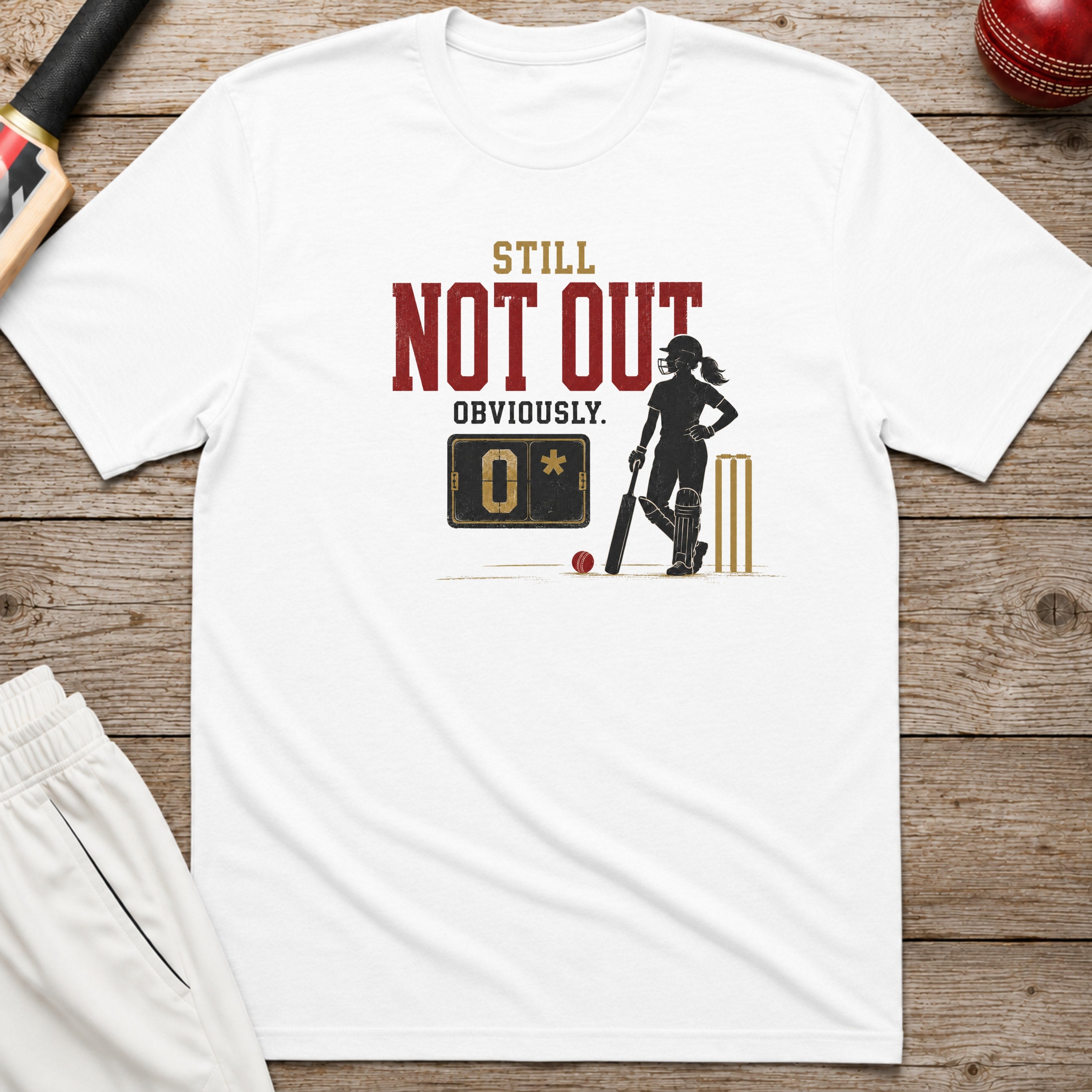 Still Not Out Obviously T-Shirt - White