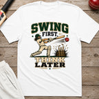 Swing First Think Later T-Shirt - White