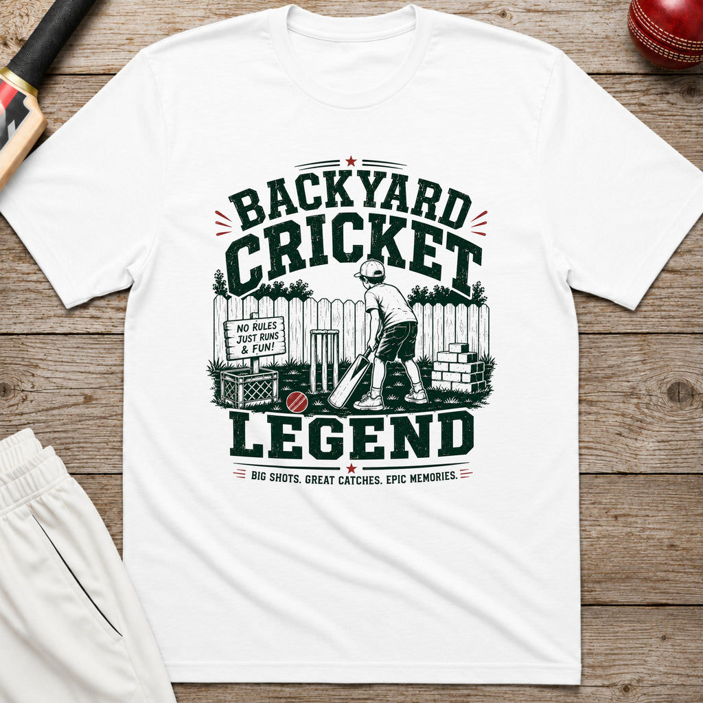 Backyard Cricket Legend T-Shirt - White