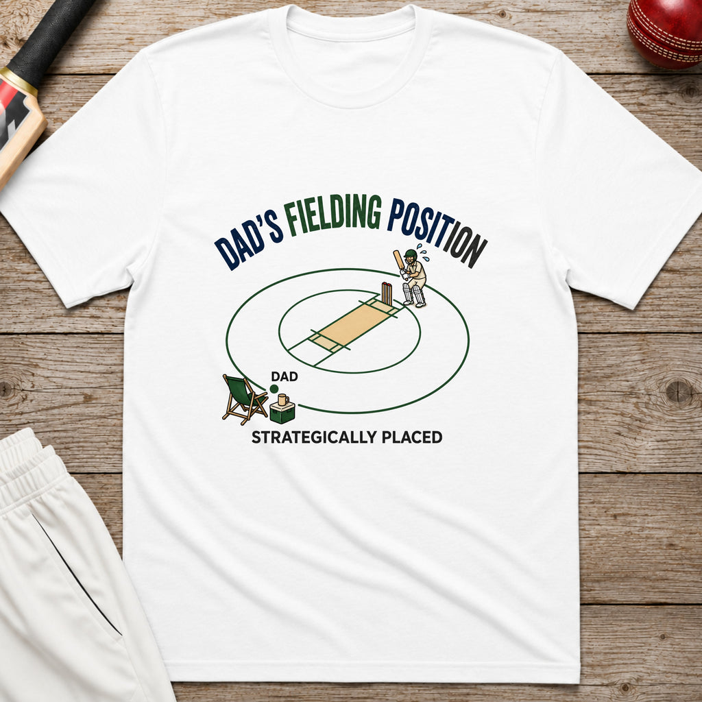 Dads Fielding Position T-Shirt - White