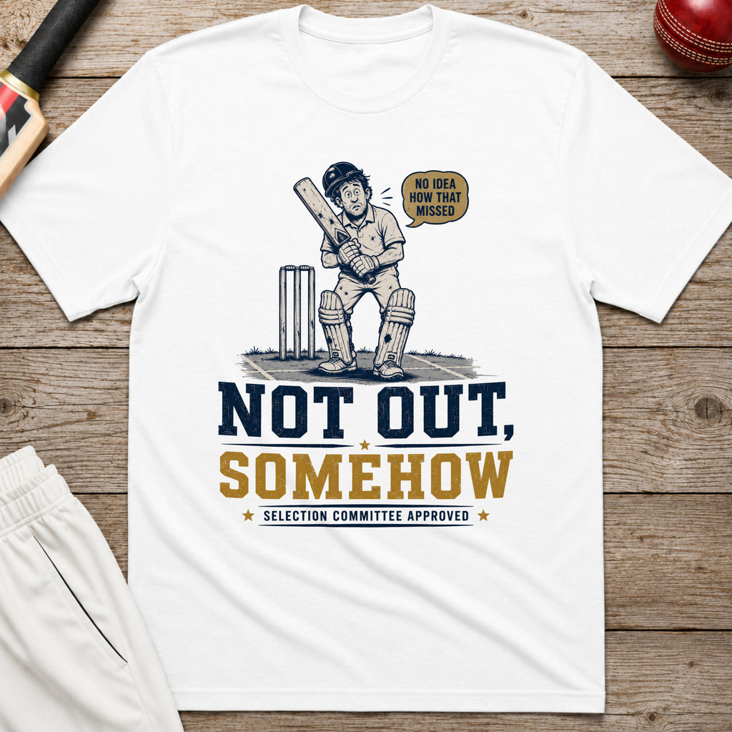 Not Out Somehow T-Shirt - White