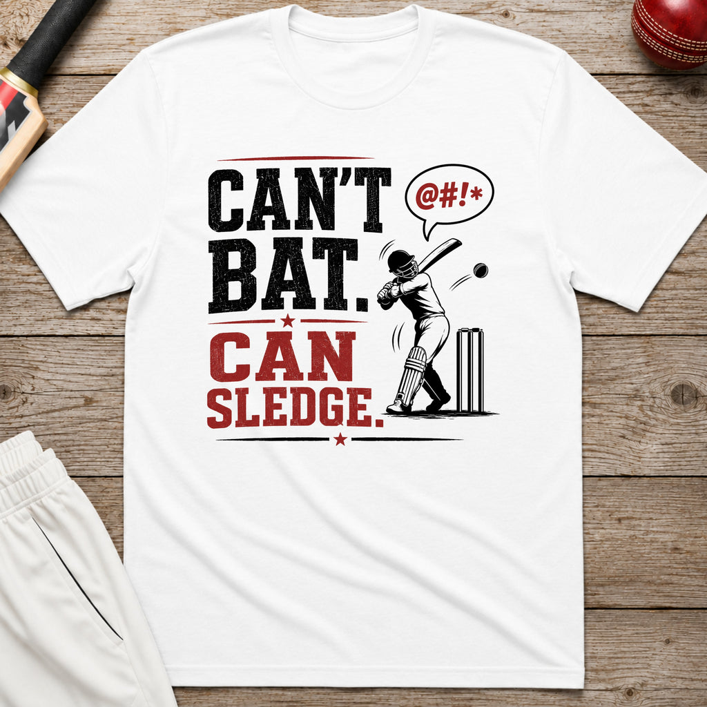 Cant Bat Can Sledge T-Shirt - White