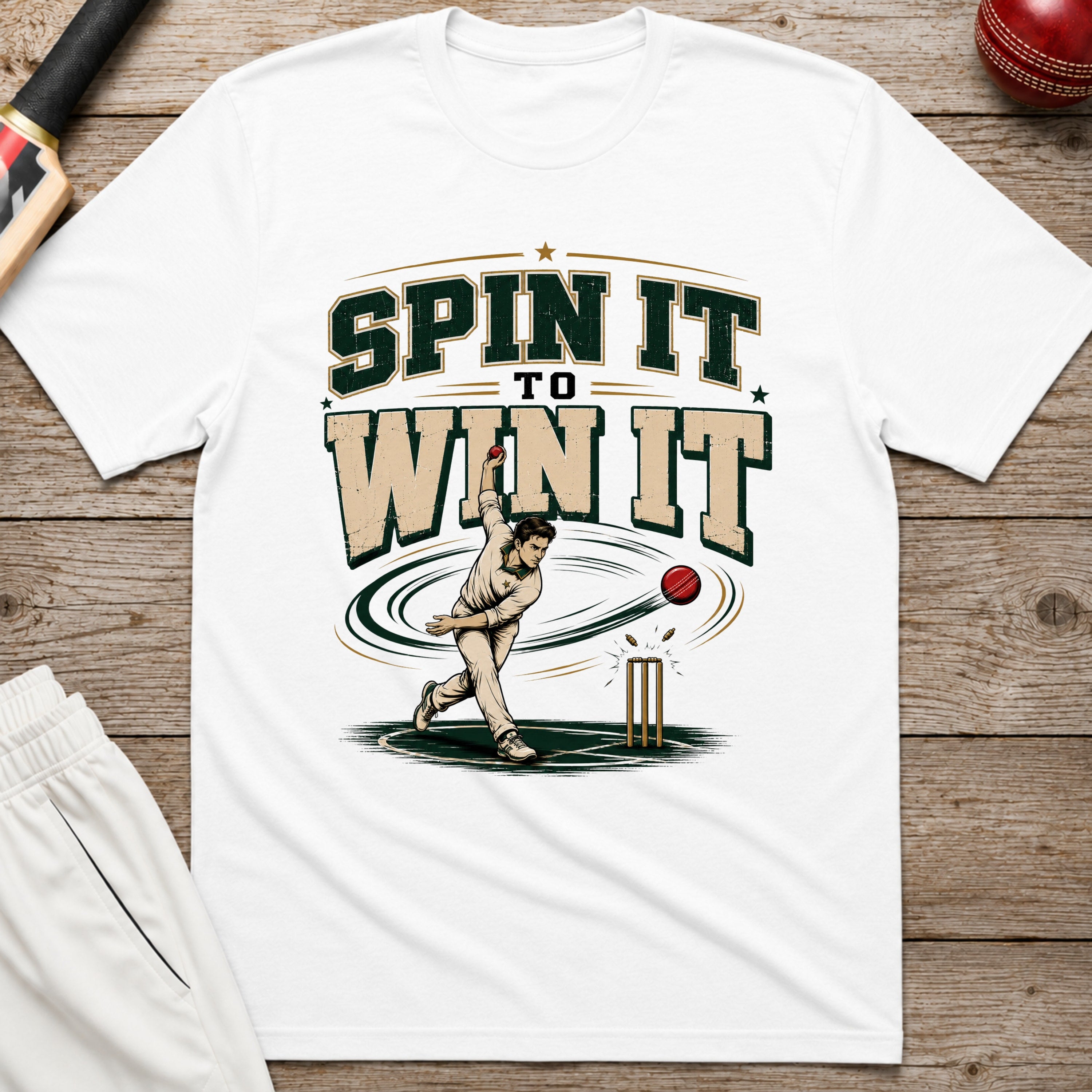 Spin It To Win It T-Shirt - White