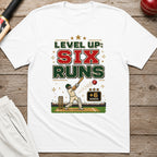 Level Up Six Runs T-Shirt - White