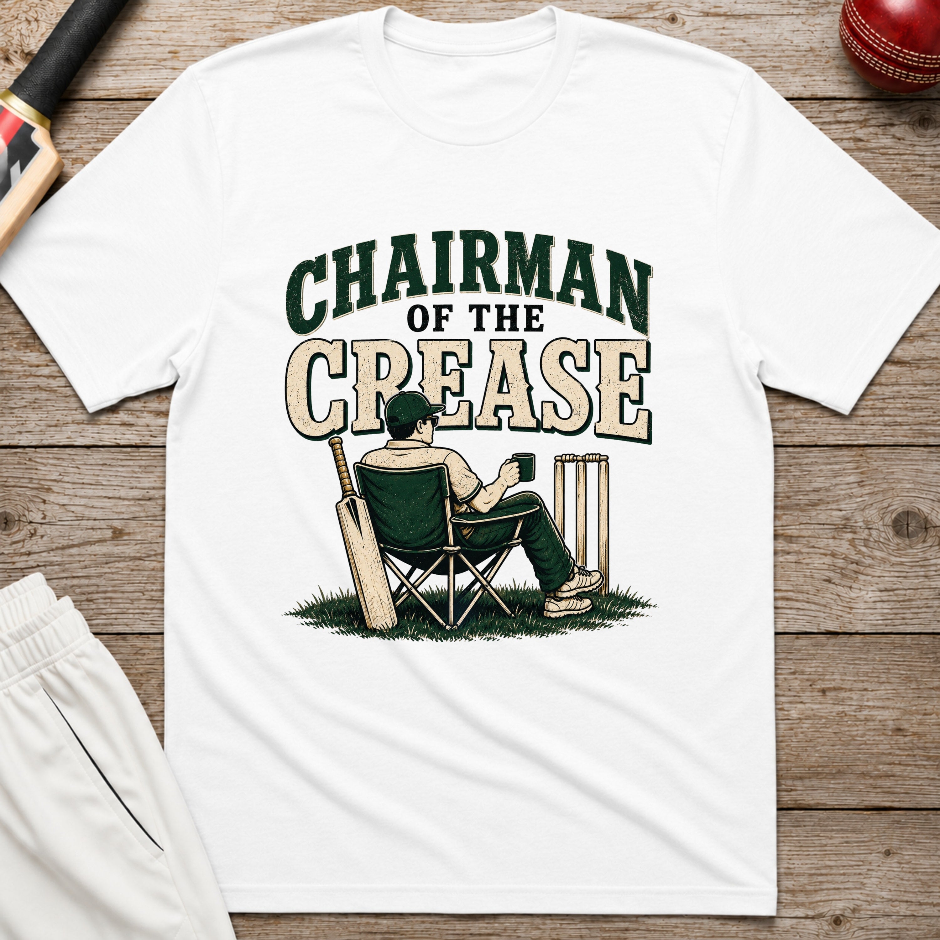 Chairman Of The Crease T-Shirt - White