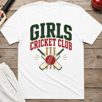 Girls Cricket Club T-Shirt - White