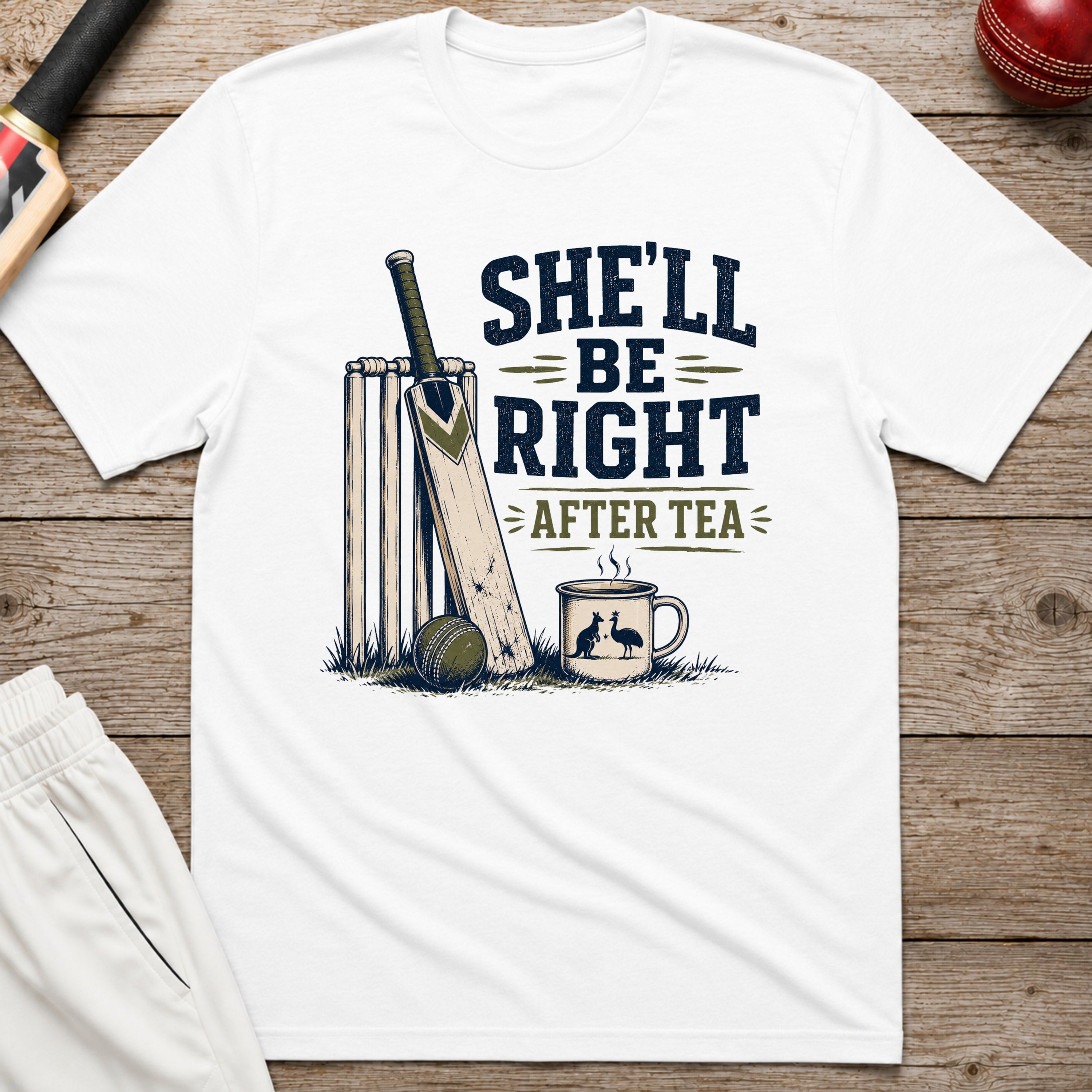 Shell Be Right After Tea T-Shirt - White